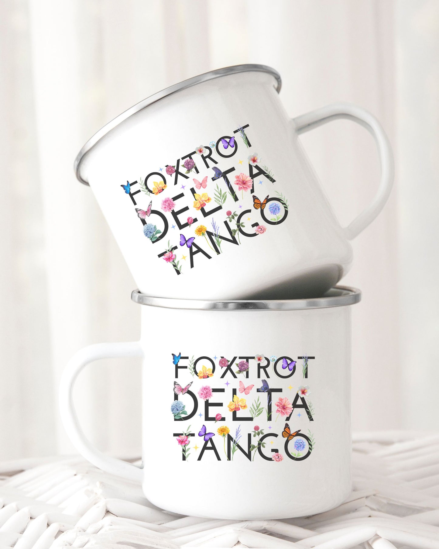 Foxtrot Delta Tango Mug – FDT Anti-Trump Floral Protest Coffee Cup