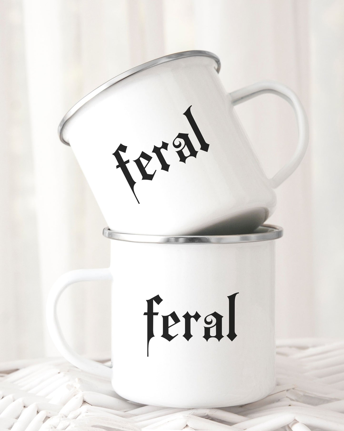 Feral Mug – Gothic Print Dark Humor Coffee Cup