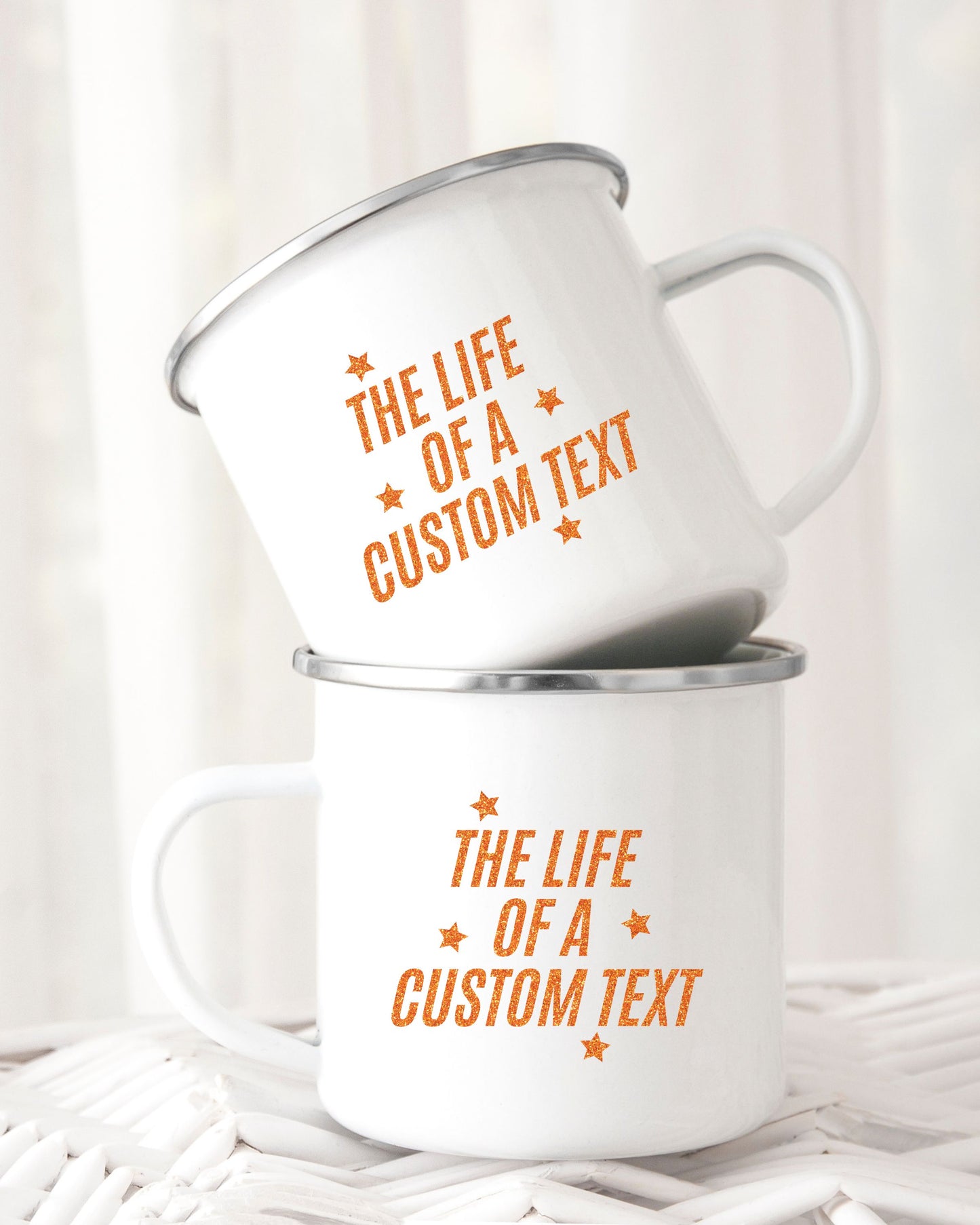 The Life Of A… Custom Mug – Glitter-Effect Personalized Coffee Cup
