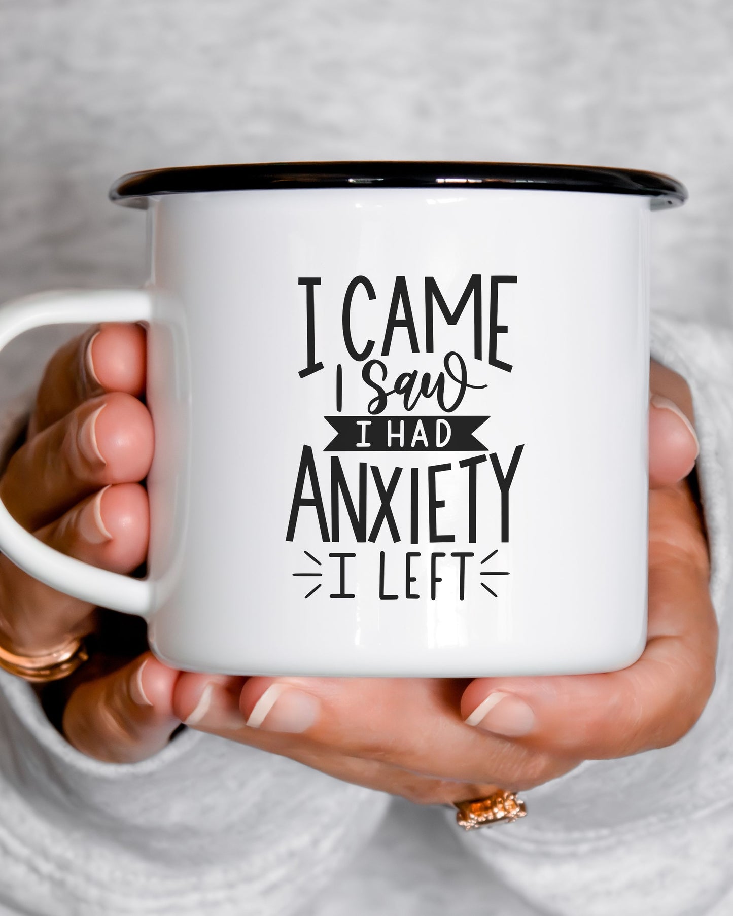 I Came I Saw I Had Anxiety I Left Mug – Funny Sarcastic Coffee Cup