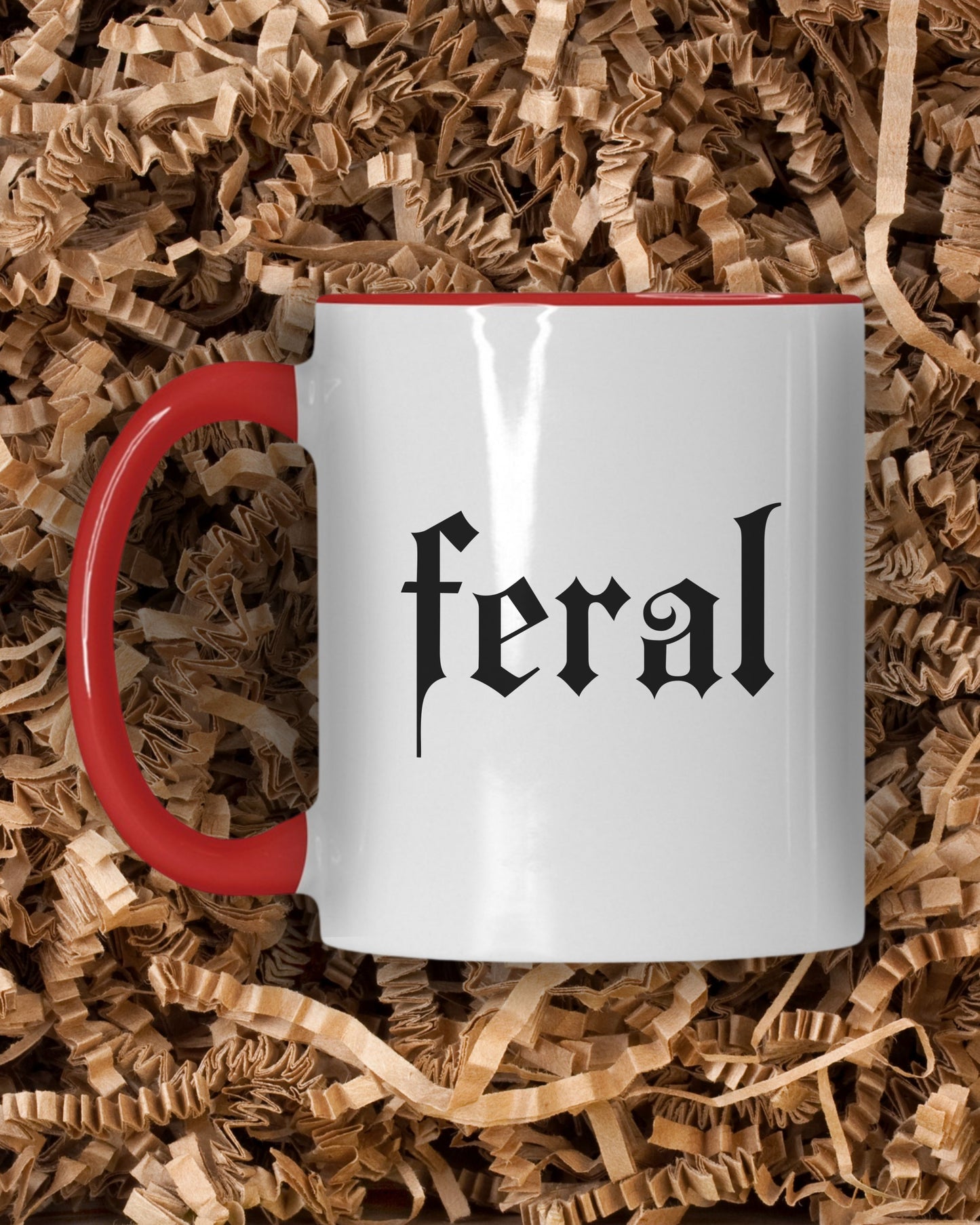 Feral Mug – Gothic Print Dark Humor Coffee Cup