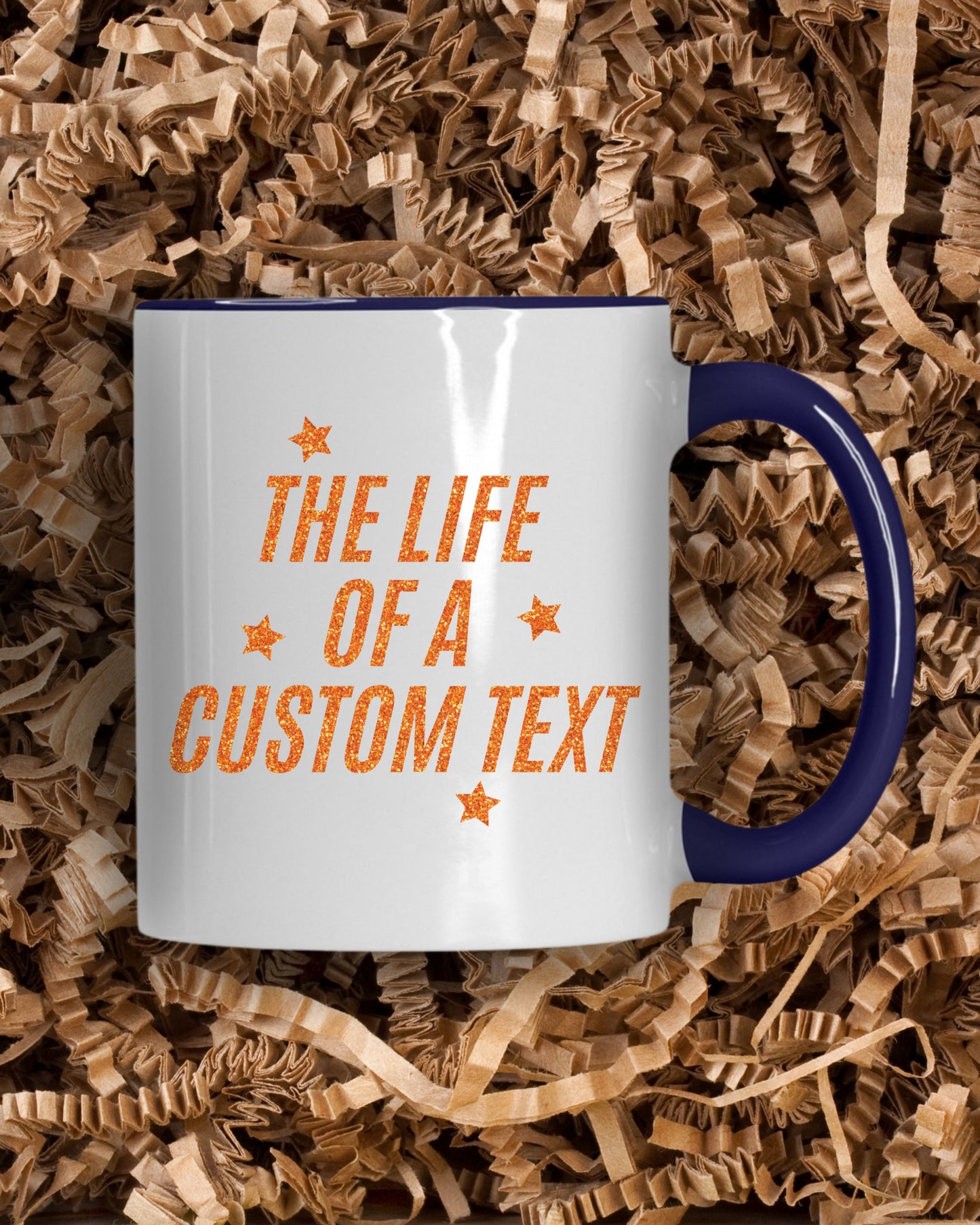 The Life Of A… Custom Mug – Glitter-Effect Personalized Coffee Cup
