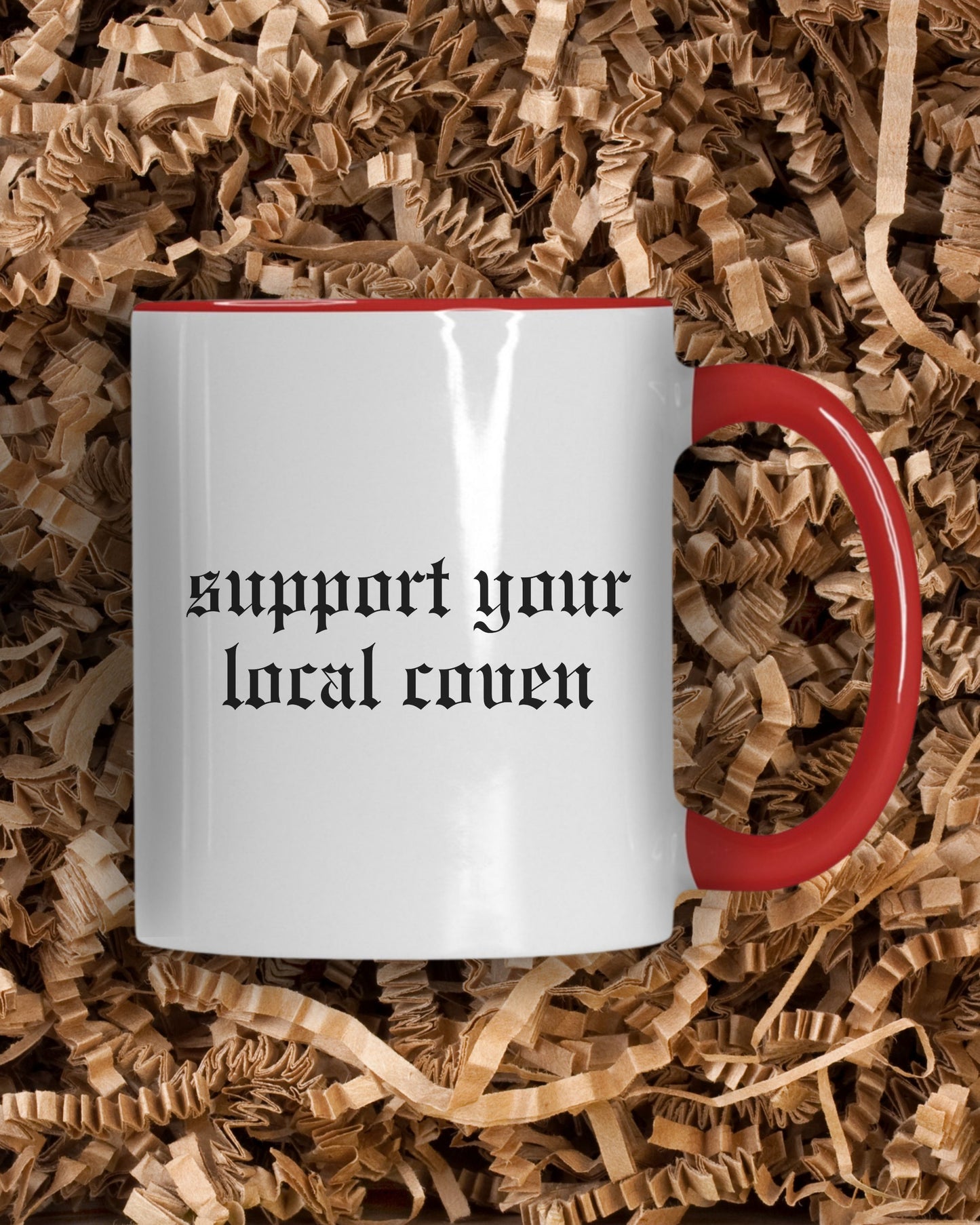 Support Your Local Coven Mug – Gothic Witchy Feminist Coffee Cup