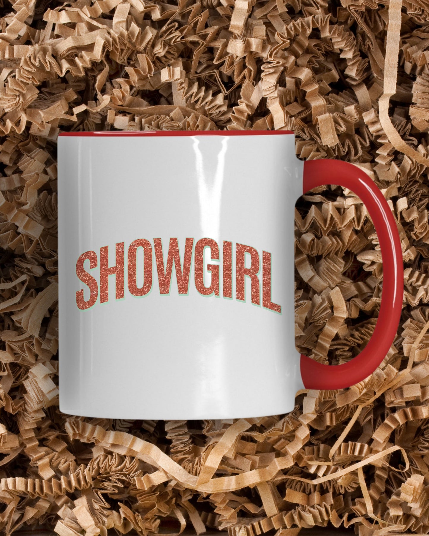 Showgirl Mug – Glitter-Effect Print Feminine Coffee Cup