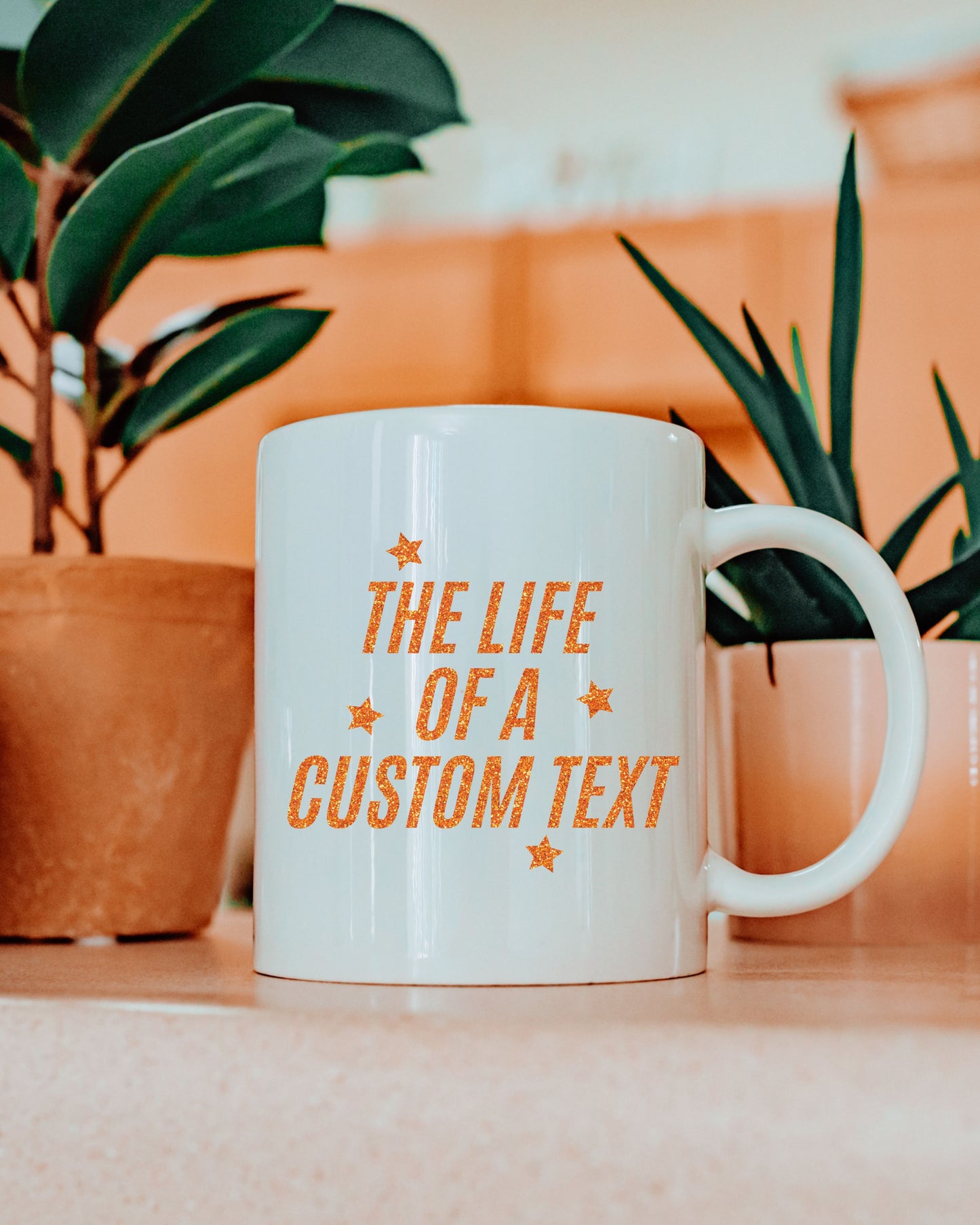 The Life Of A… Custom Mug – Glitter-Effect Personalized Coffee Cup