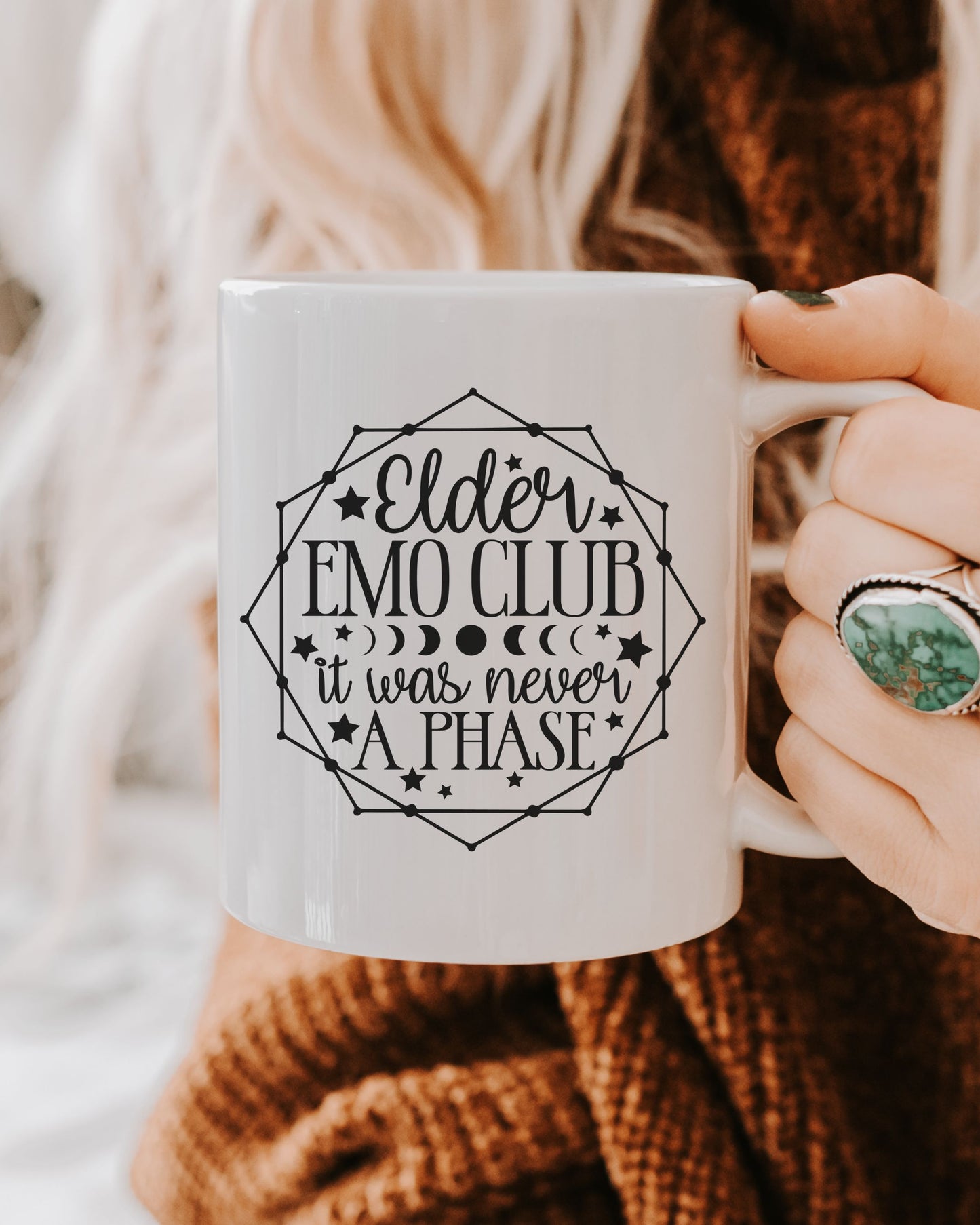 Elder Emo Club Mug – It Was Never a Phase Nostalgia Coffee Cup