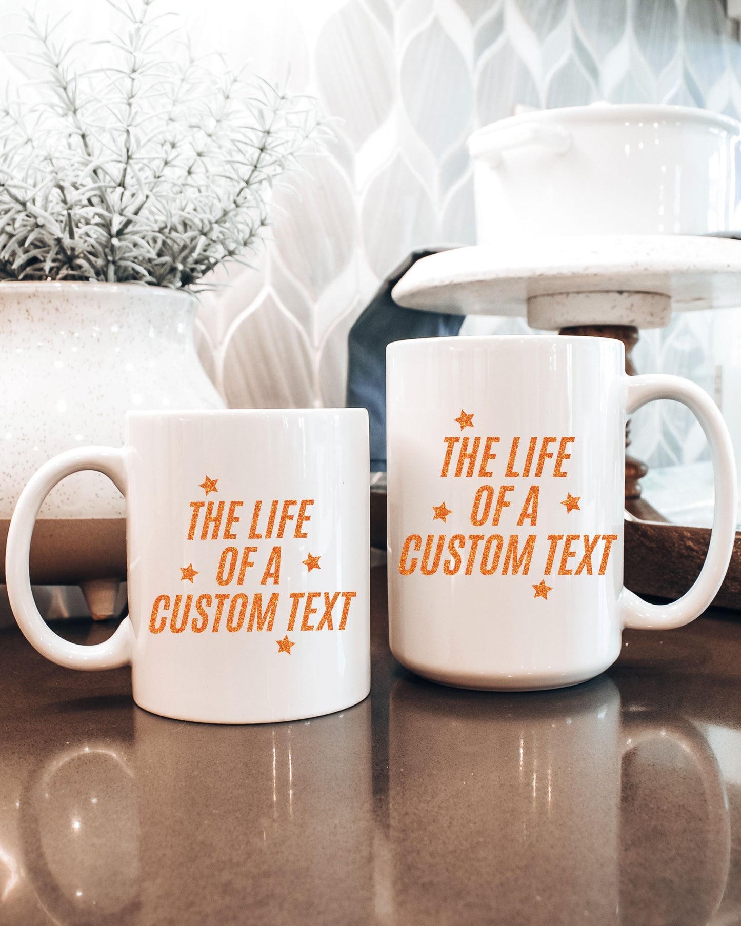 The Life Of A… Custom Mug – Glitter-Effect Personalized Coffee Cup