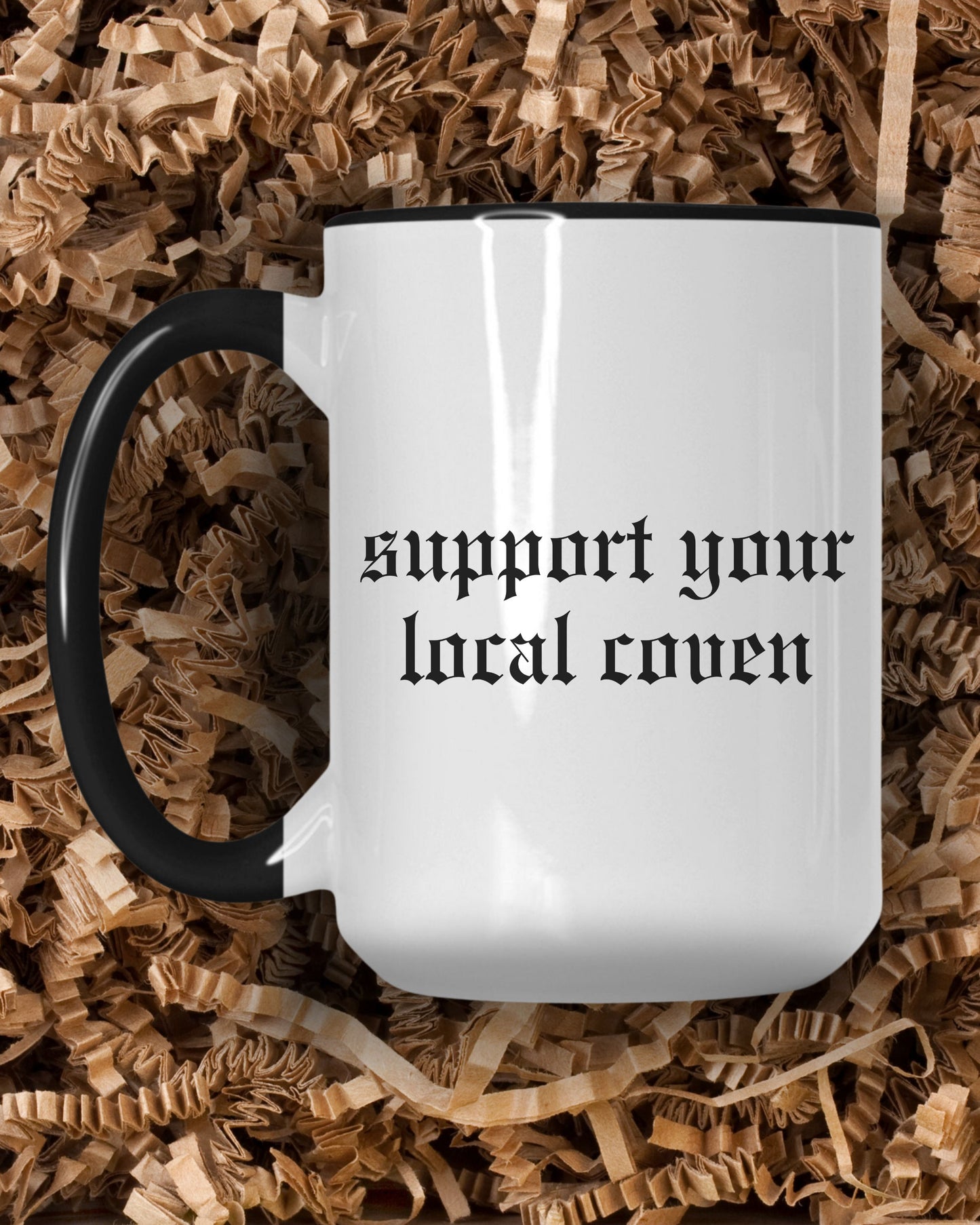 Support Your Local Coven Mug – Gothic Witchy Feminist Coffee Cup