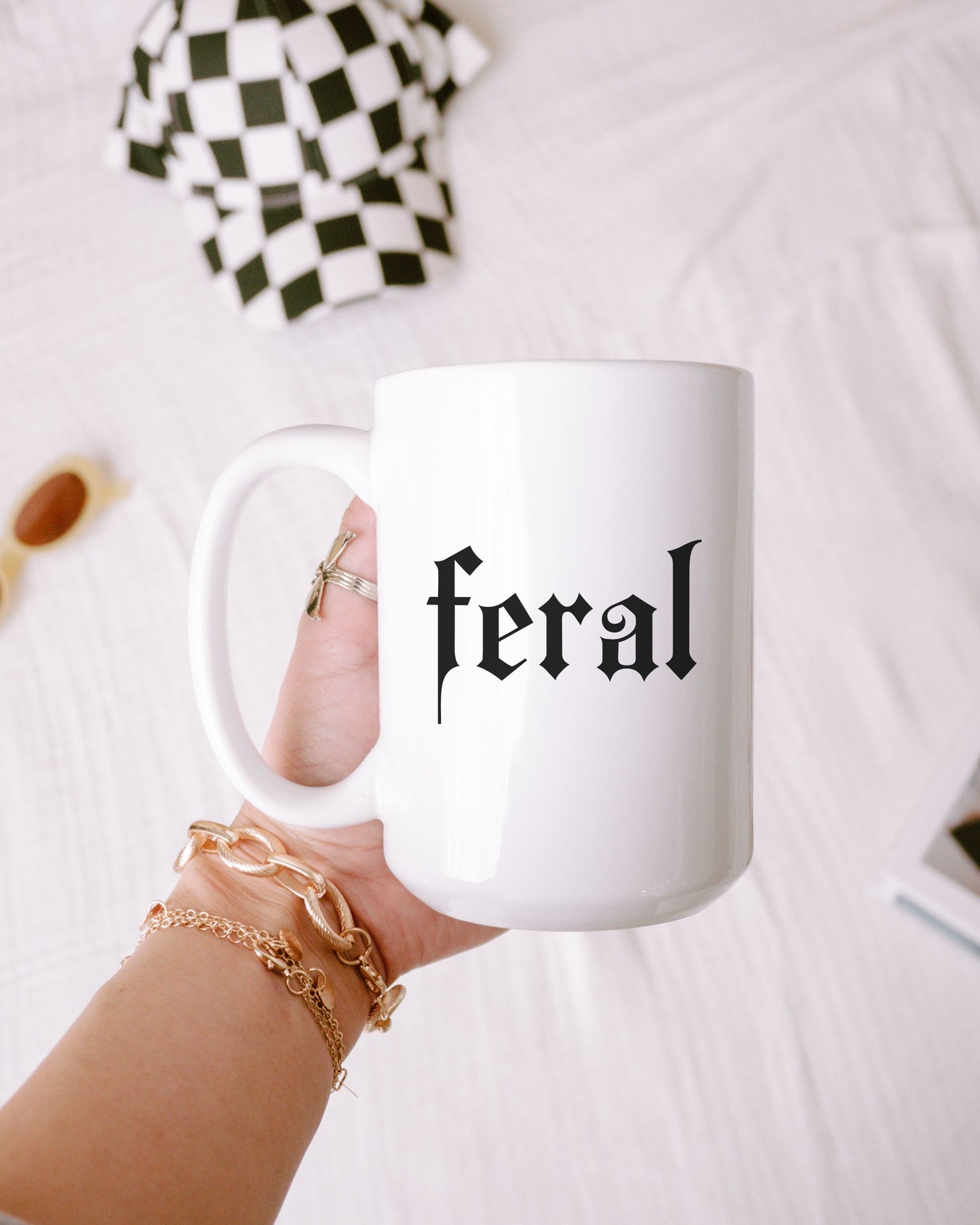 Feral Mug – Gothic Print Dark Humor Coffee Cup