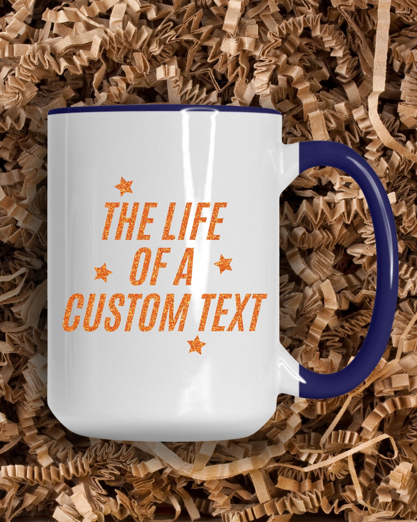 The Life Of A… Custom Mug – Glitter-Effect Personalized Coffee Cup