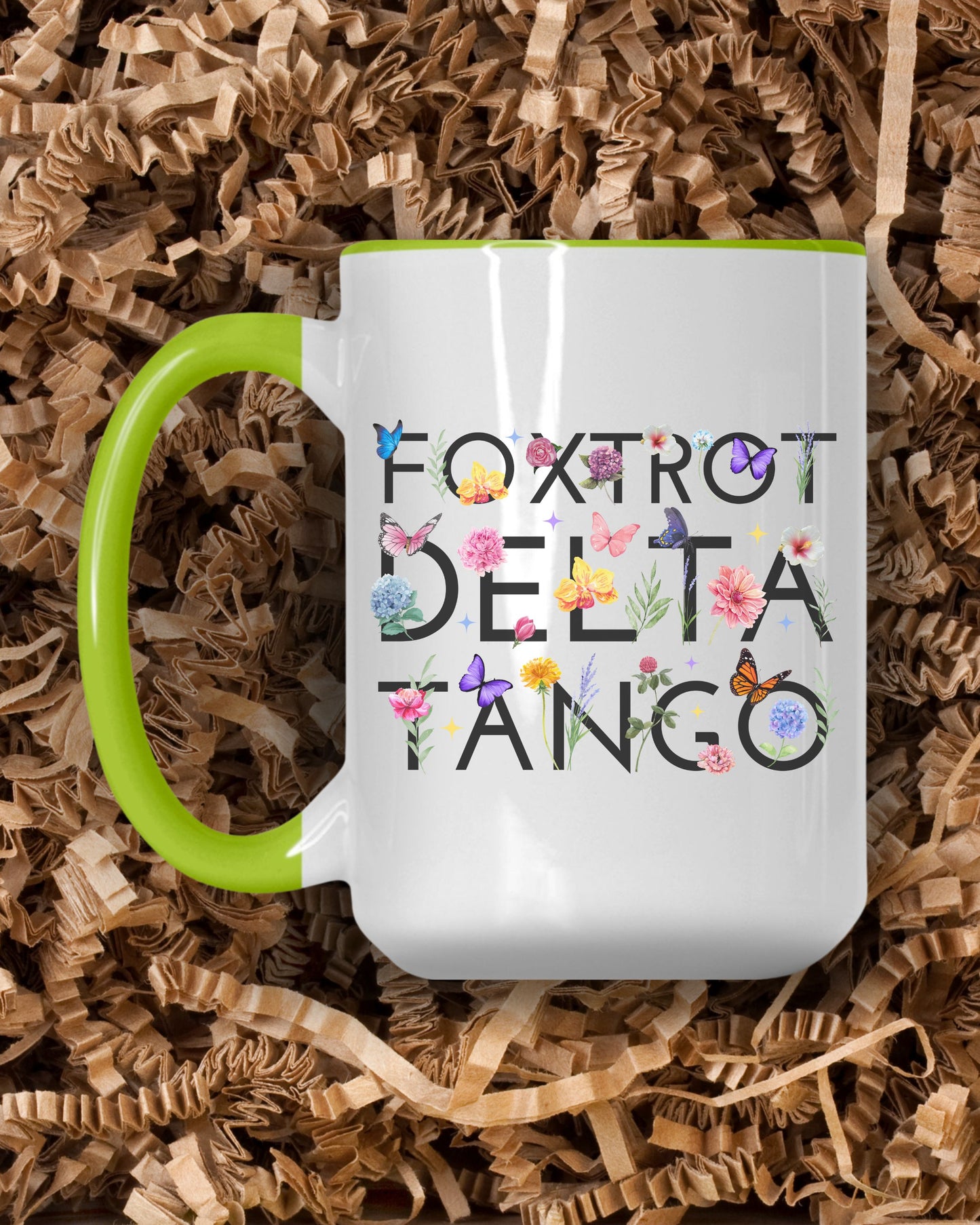 Foxtrot Delta Tango Mug – FDT Anti-Trump Floral Protest Coffee Cup