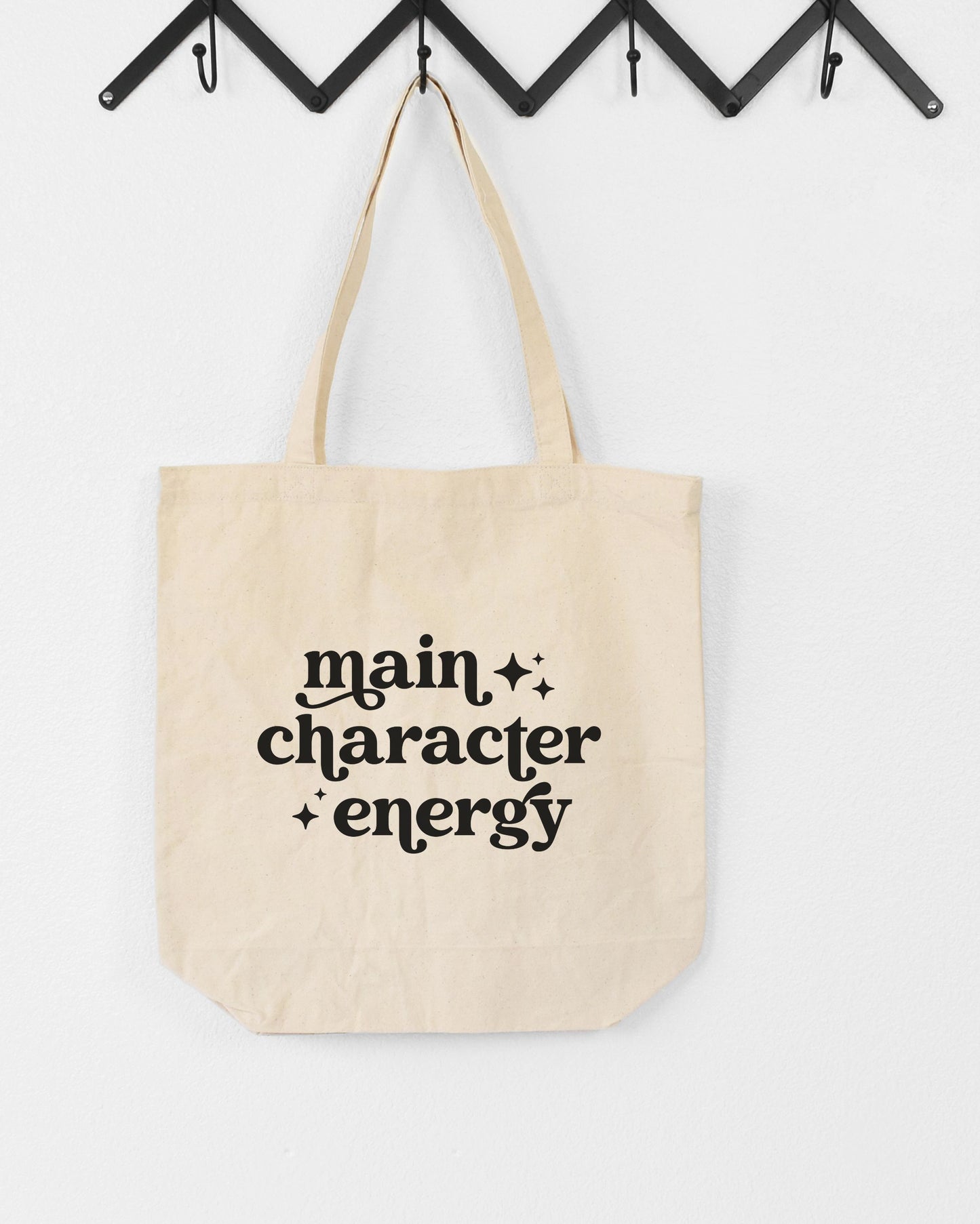 Main Character Energy Tote Bag – Bookish Canvas Bag | Book Lover Gift