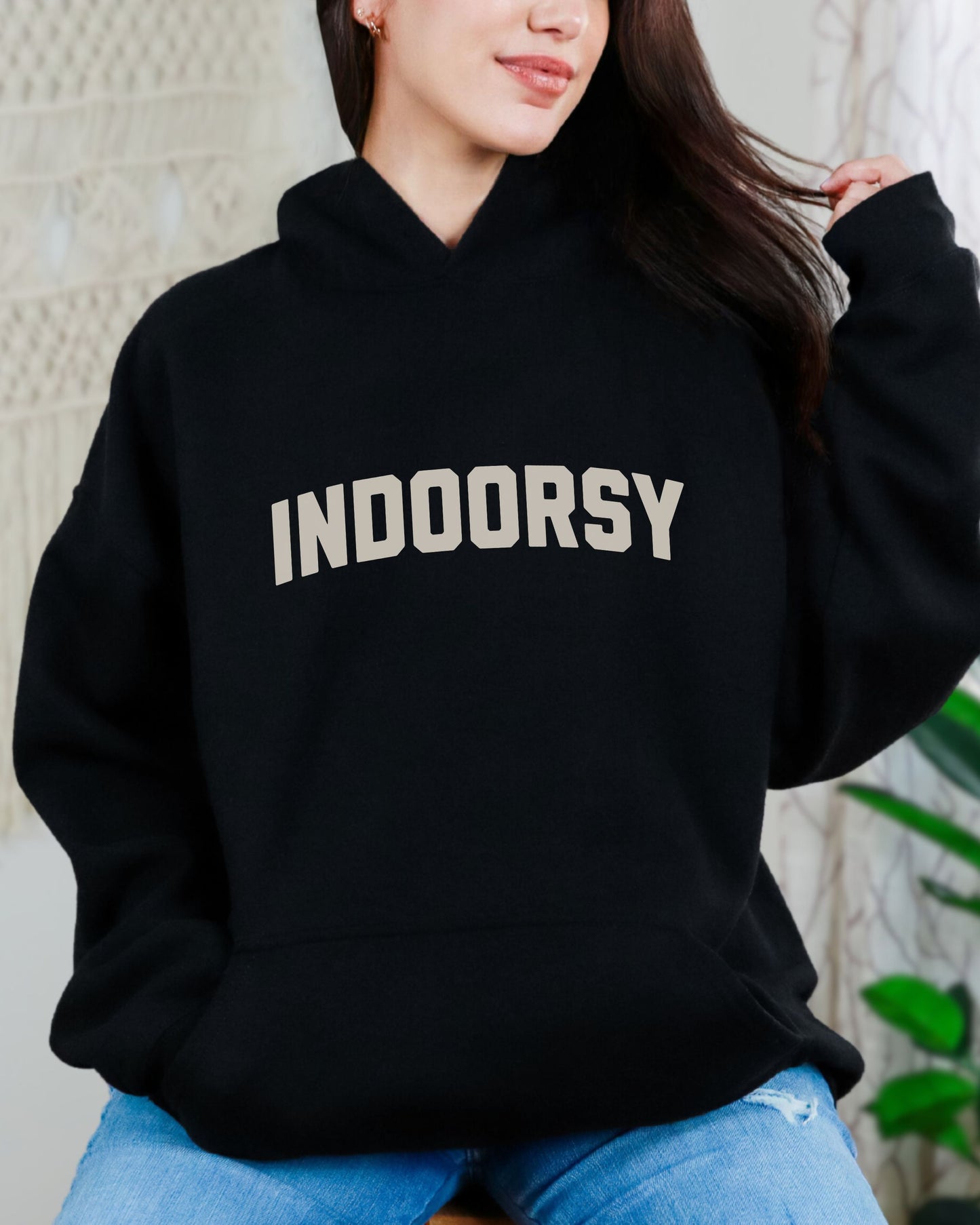 Indoorsy Hoodie – Gildan Cozy Sarcastic Fleece Pullover
