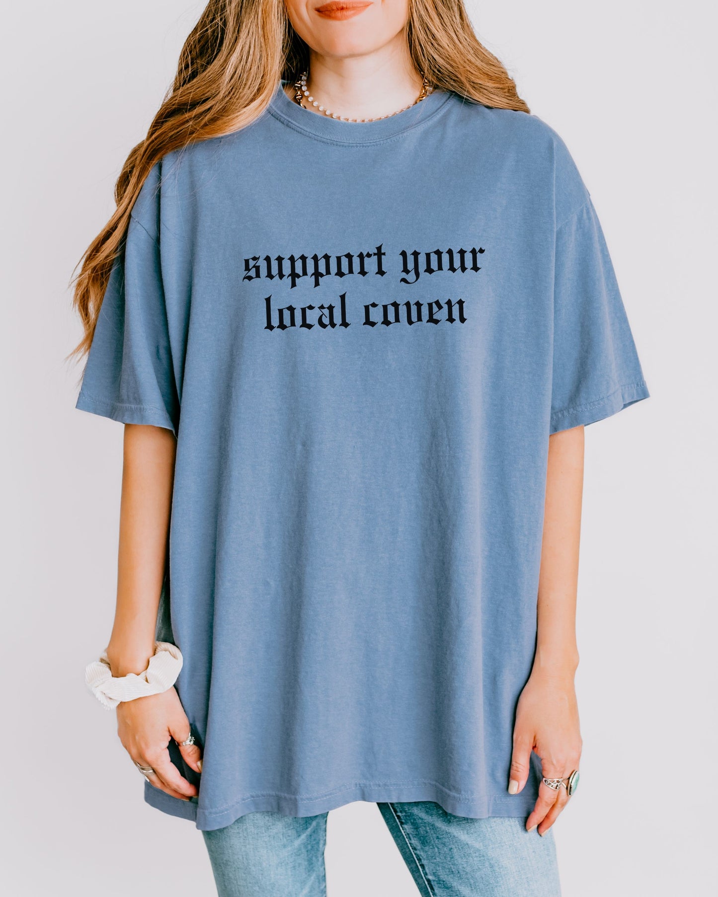 Support Your Local Coven T-Shirt – Comfort Colors Gothic Witchy Graphic Tee