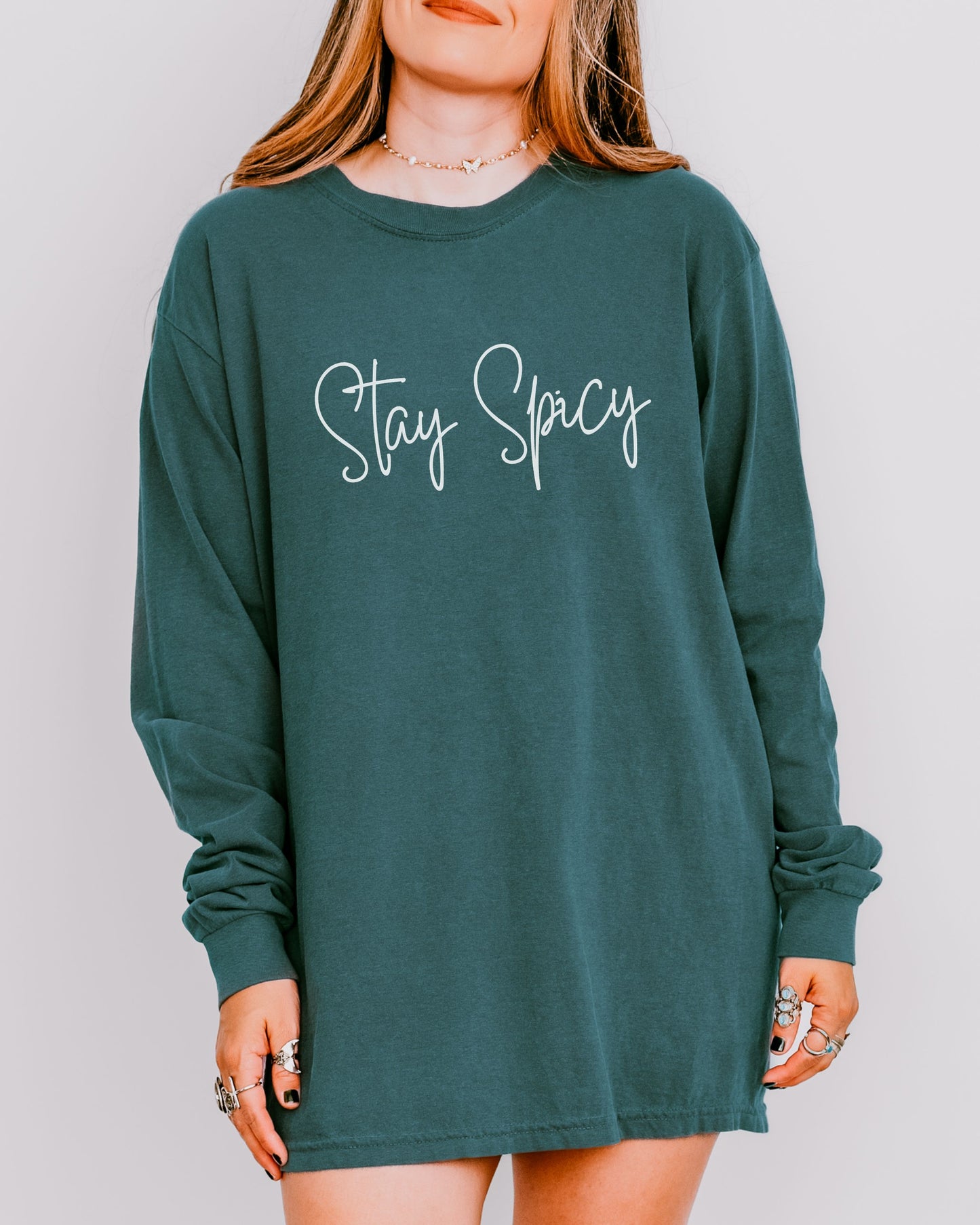 Stay Spicy Comfort Colors Long Sleeve Shirt – Sassy Graphic Tee with Bold Attitude