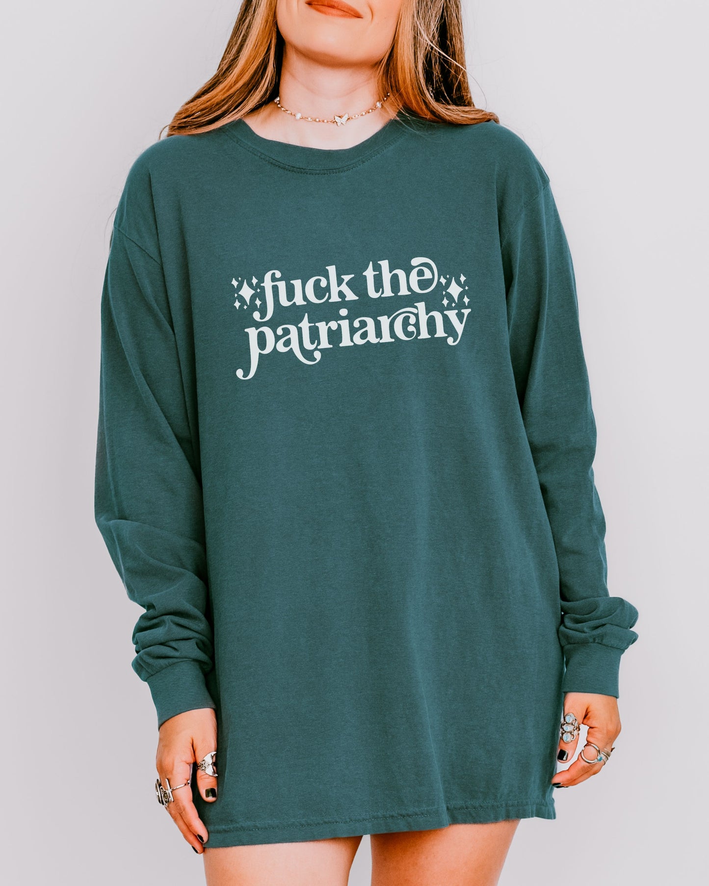 Fuck the Patriarchy Long Sleeve Shirt – Comfort Colors Feminist Graphic Tee