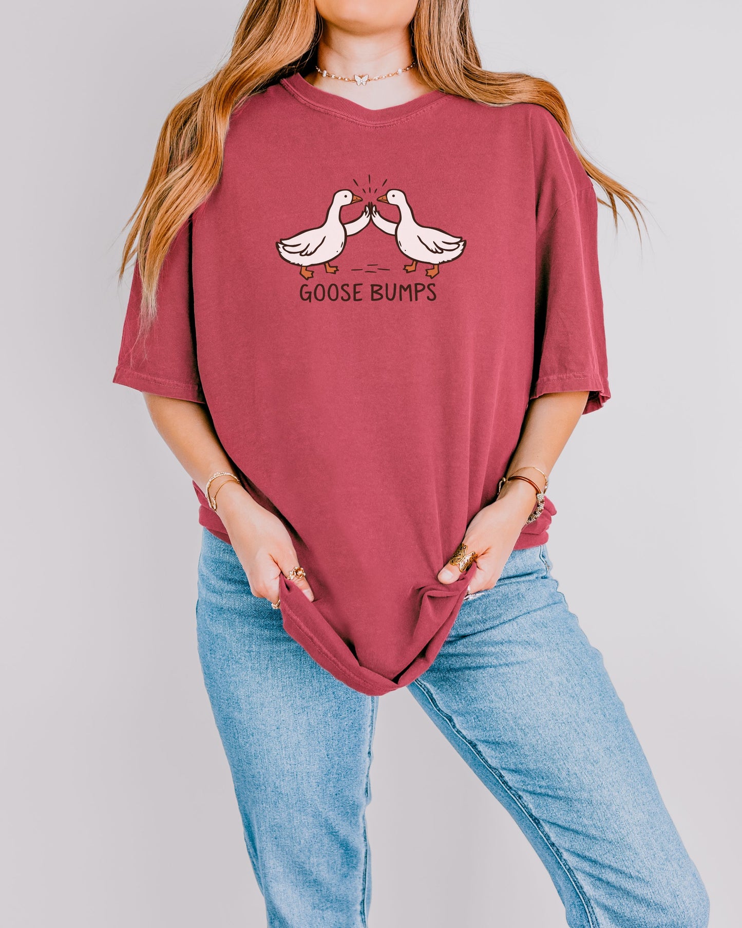 Goosebumps T-Shirt – Comfort Colors Funny Goose Wing Bump Graphic Tee