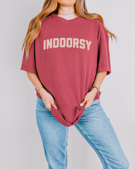 Indoorsy T-Shirt – Comfort Colors Cozy Sarcastic Graphic Tee