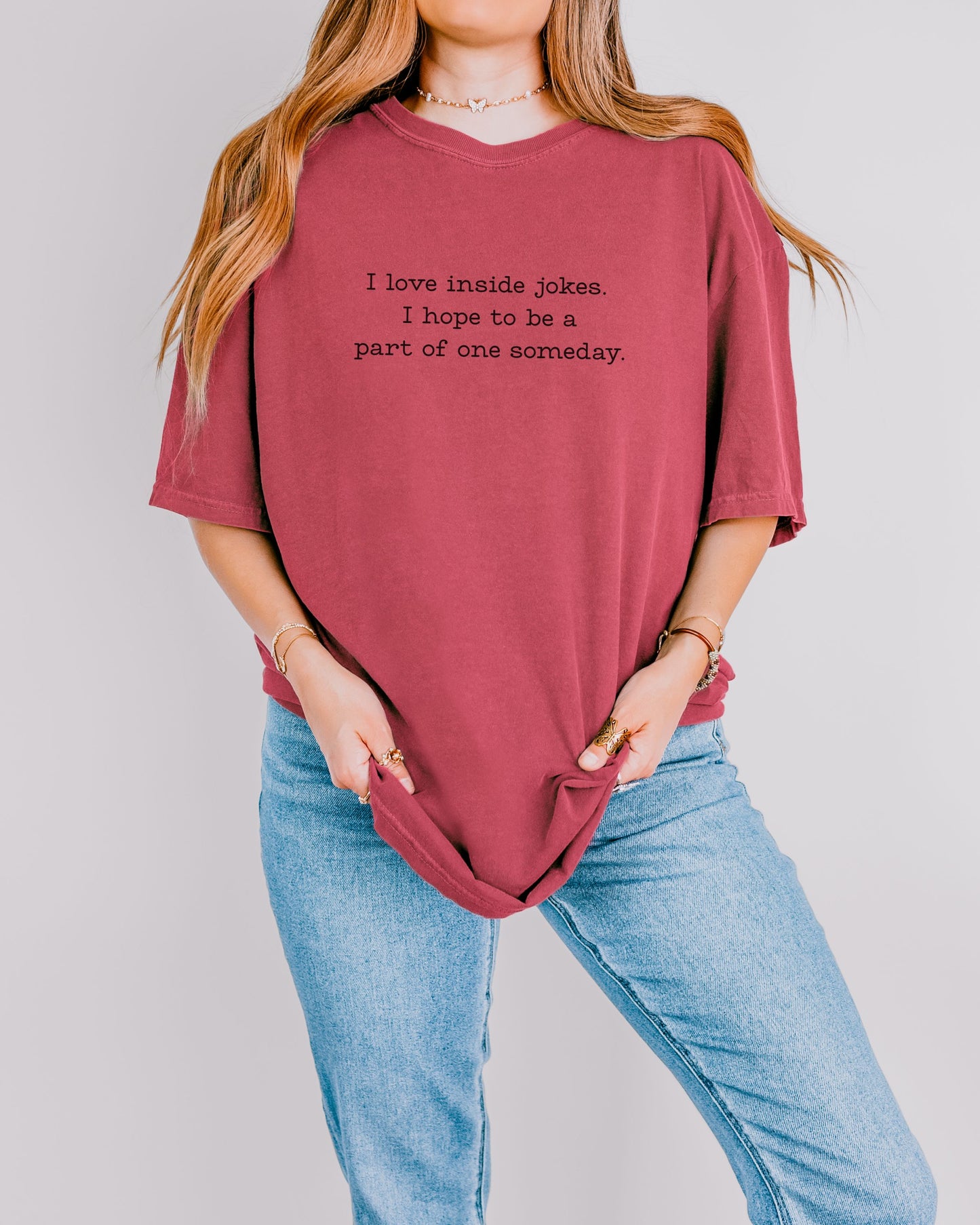 I Love Inside Jokes T-Shirt – Comfort Colors Office Humor Graphic Tee
