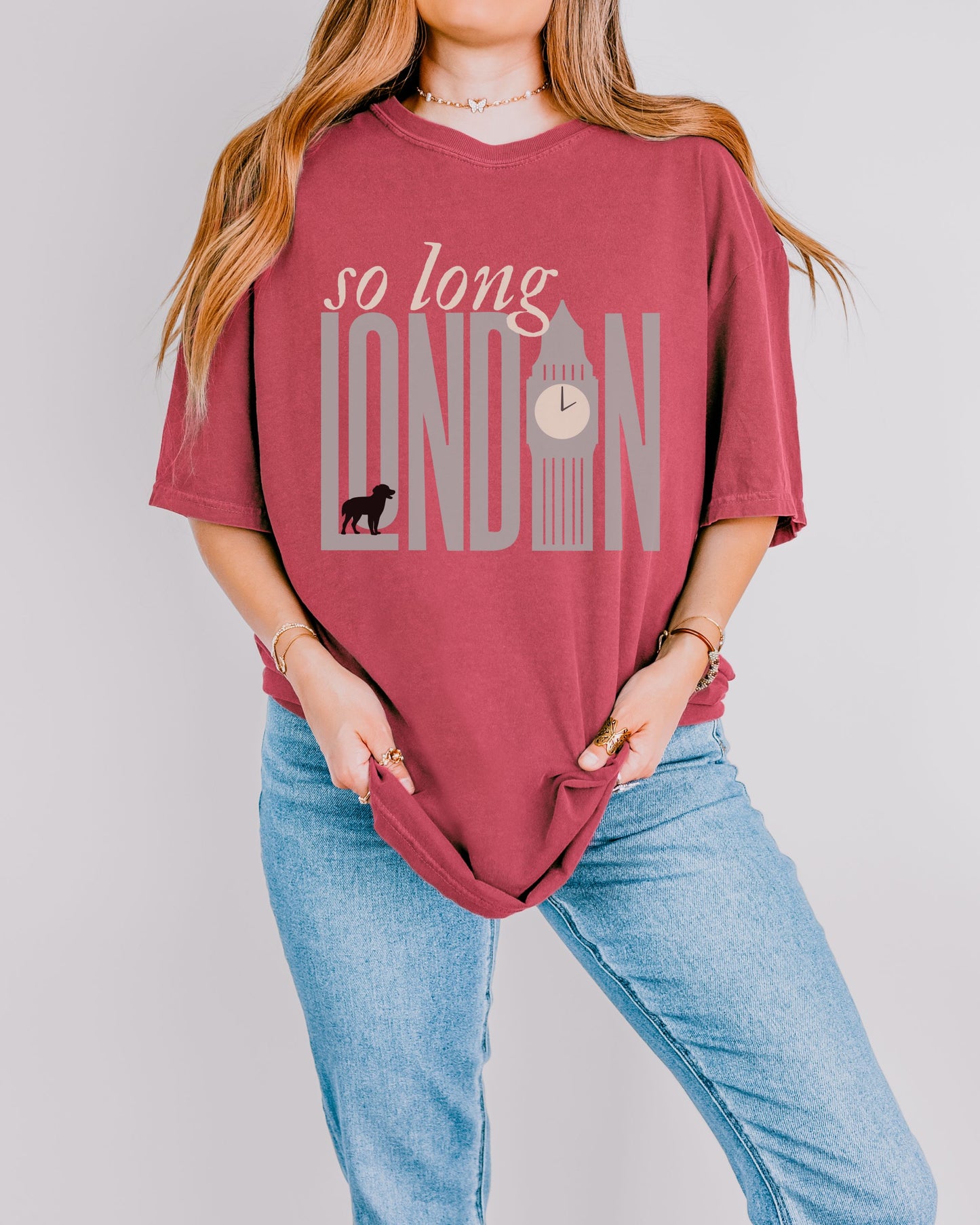 So Long London T-Shirt – Comfort Colors Tee with The Black Dog & Clock Tower