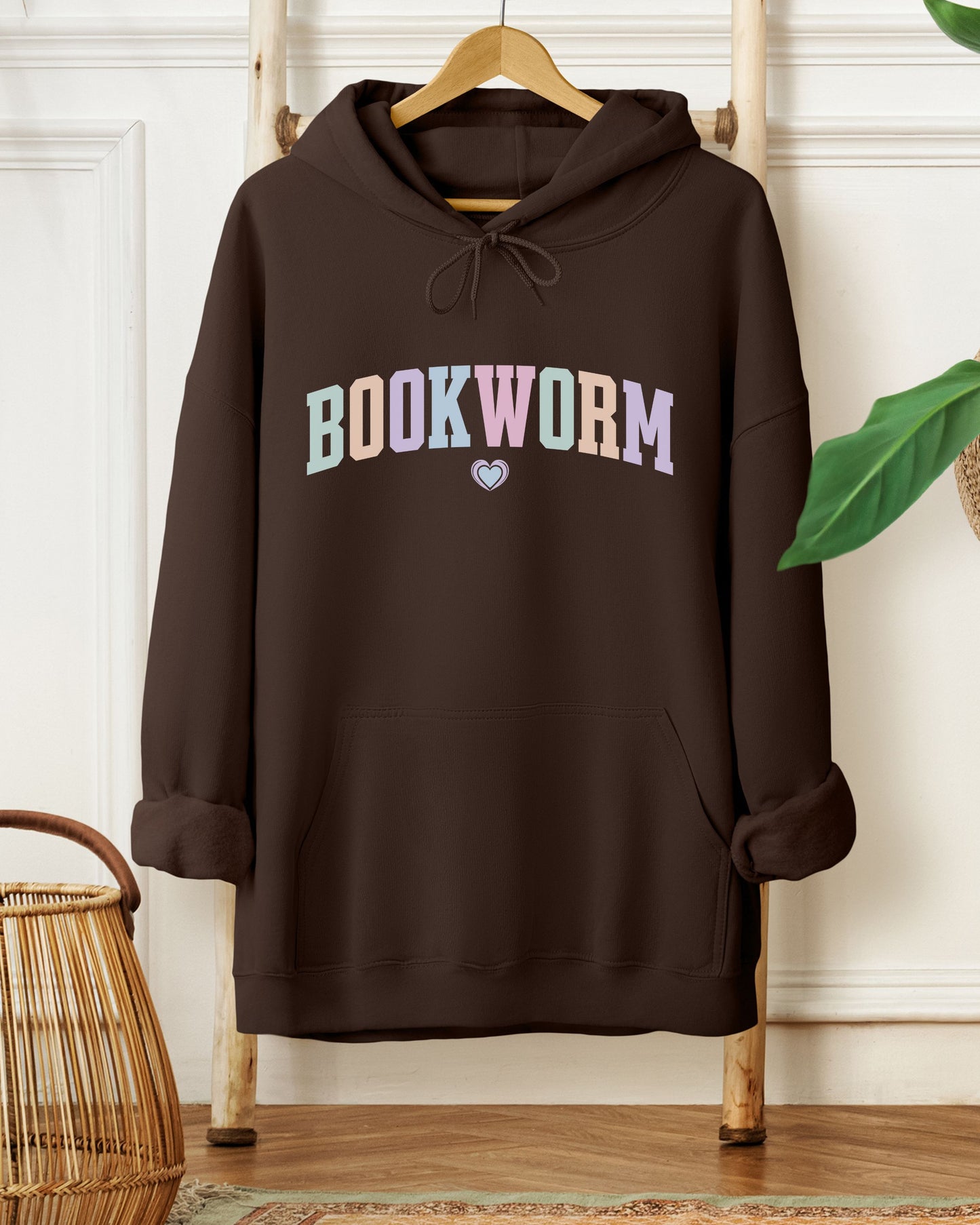 Bookworm Hoodie – Cozy Bookish Pastel Graphic Pullover for Readers