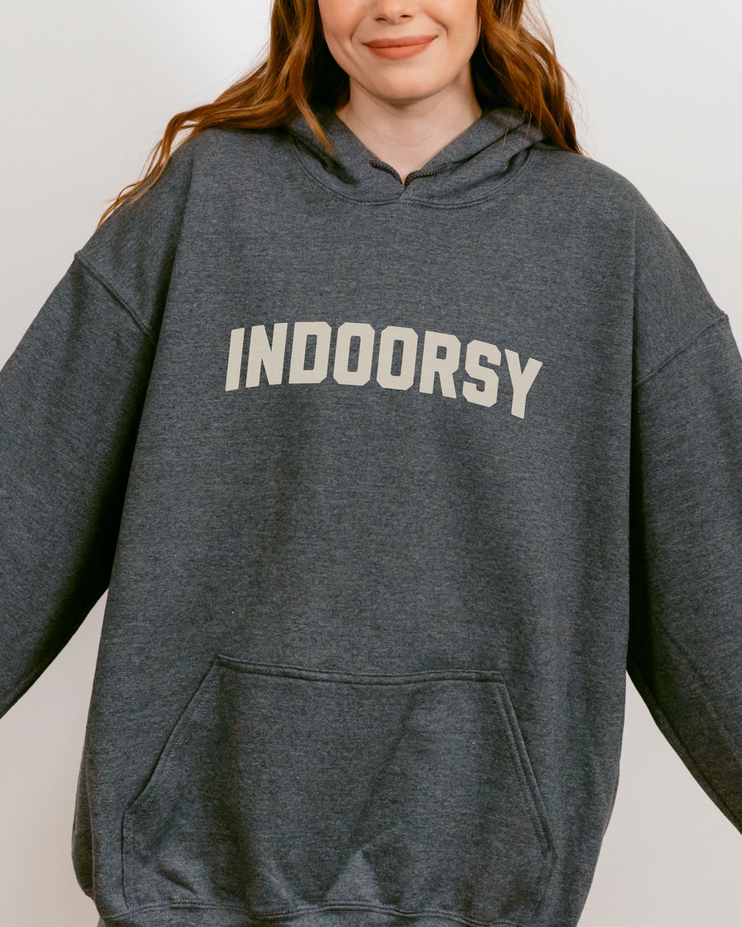 Indoorsy Hoodie – Gildan Cozy Sarcastic Fleece Pullover