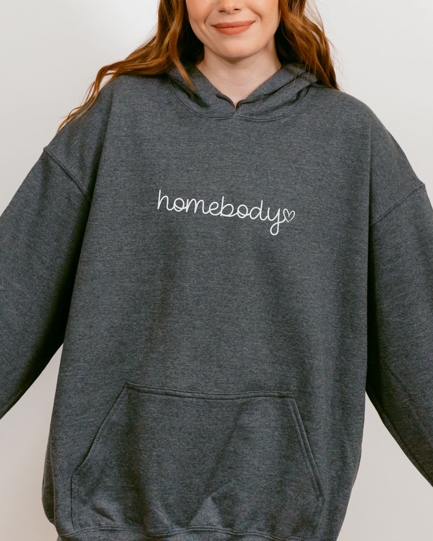 Homebody Hoodie – Cozy Gildan Minimalist Graphic Pullover