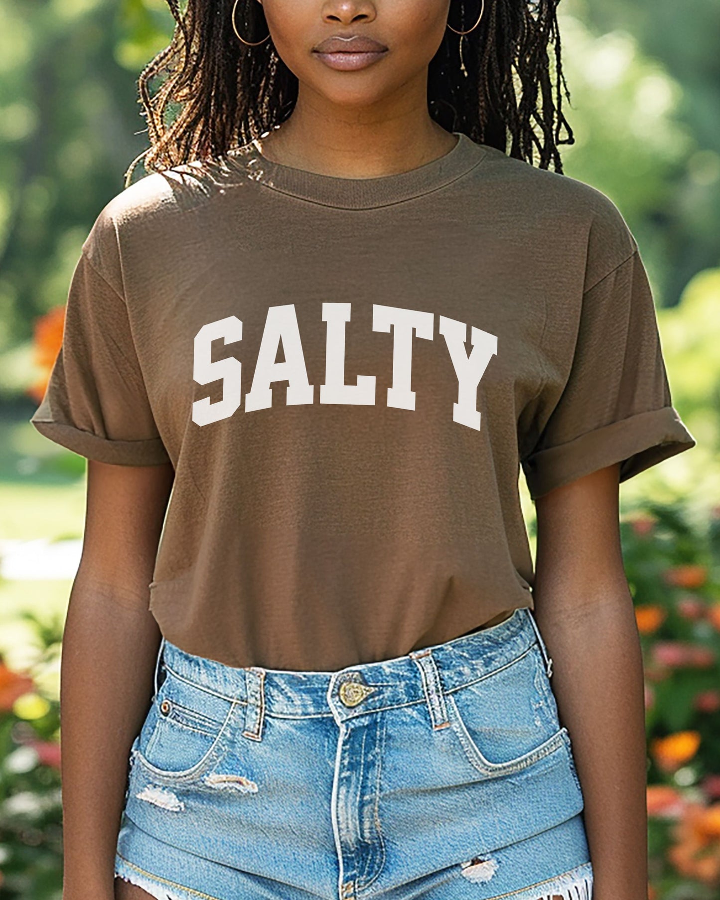 SALTY T-Shirt – Comfort Colors Graphic Tee for Beach, Coastal, and Sassy Vibes