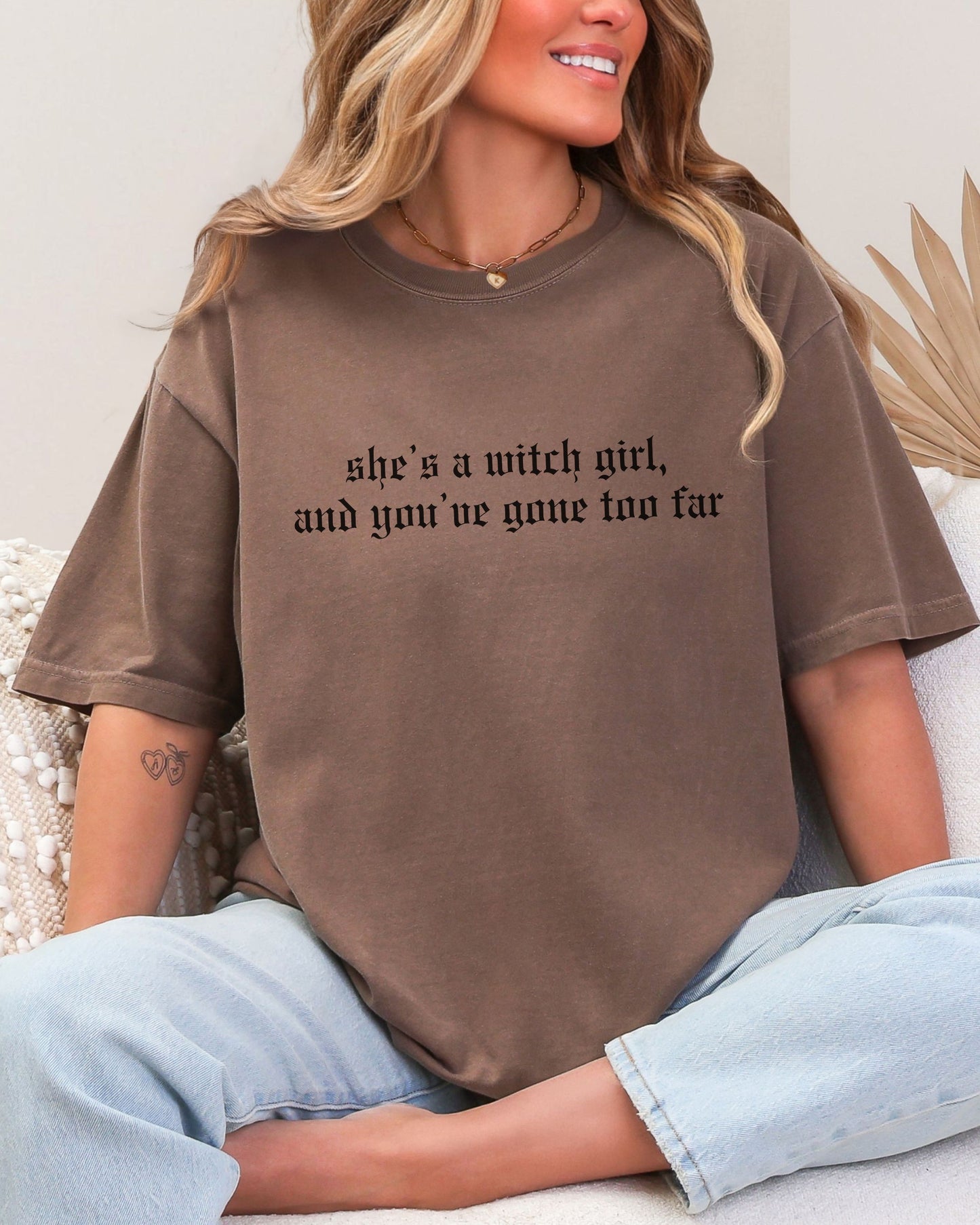 She’s a Witch Girl T-Shirt – Comfort Colors Gothic Feminist Graphic Tee