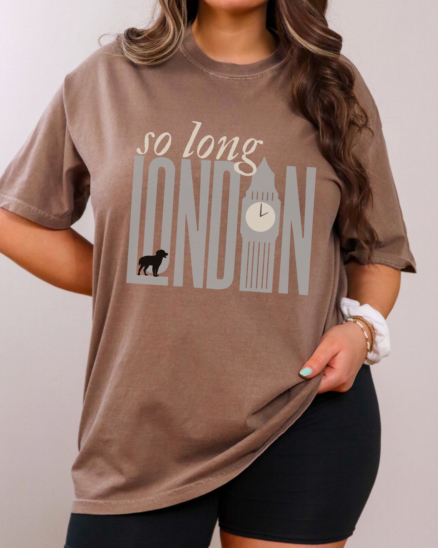 So Long London T-Shirt – Comfort Colors Tee with The Black Dog & Clock Tower
