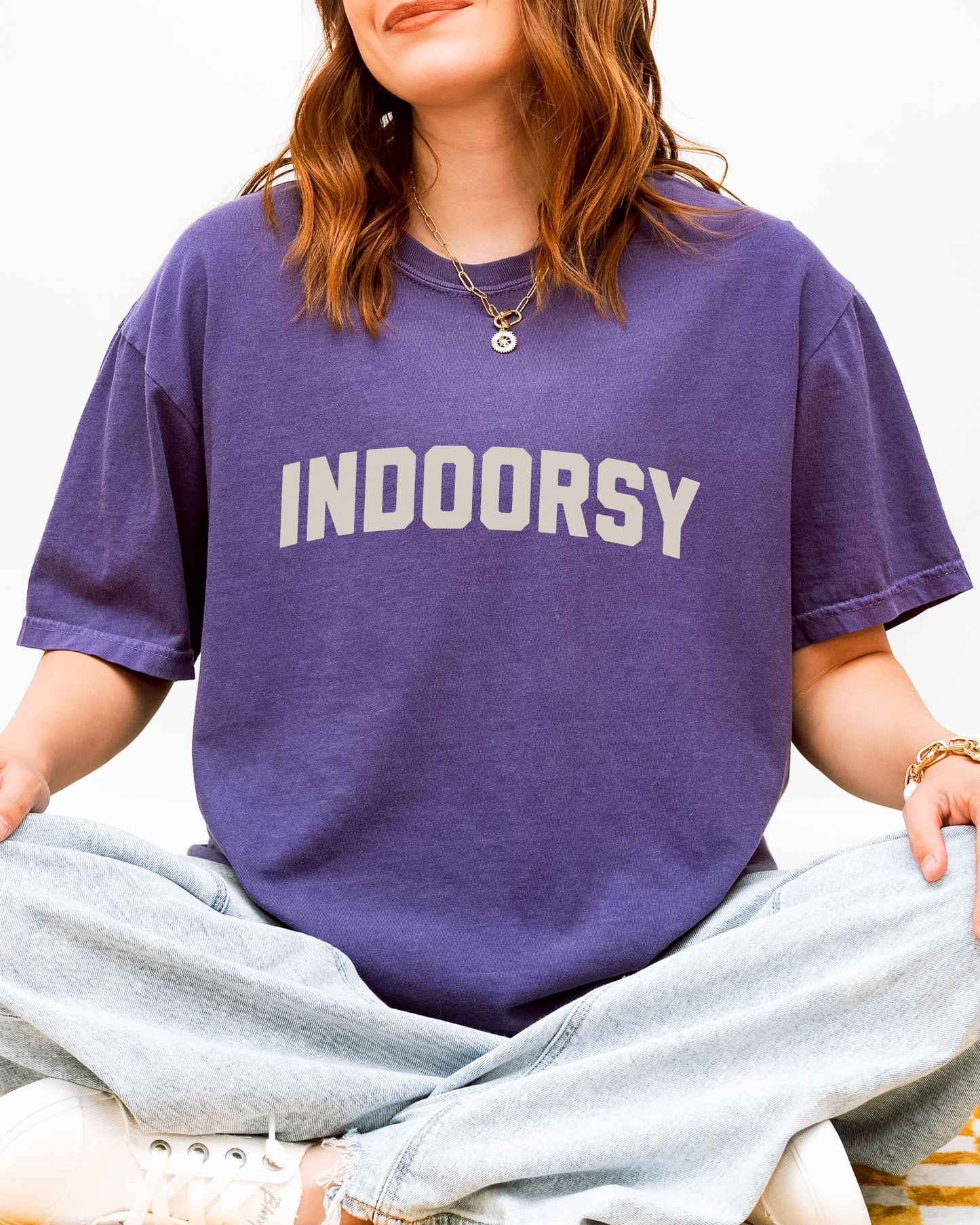 Indoorsy T-Shirt – Comfort Colors Cozy Sarcastic Graphic Tee