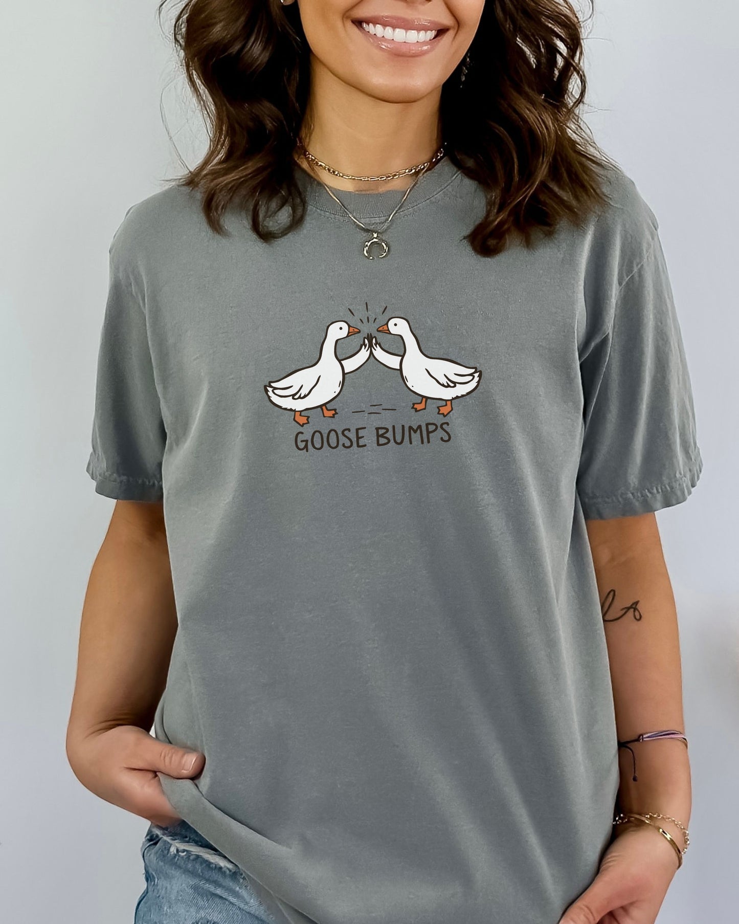 Goosebumps T-Shirt – Comfort Colors Funny Goose Wing Bump Graphic Tee