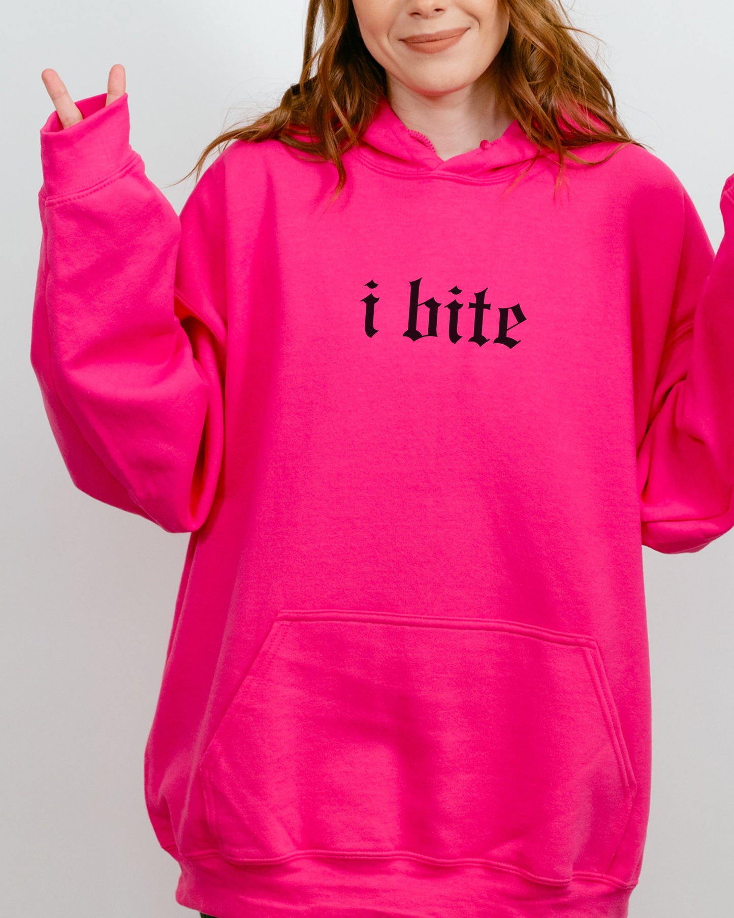 i bite hoodie – Gildan Gothic Sarcastic Pullover Sweatshirt