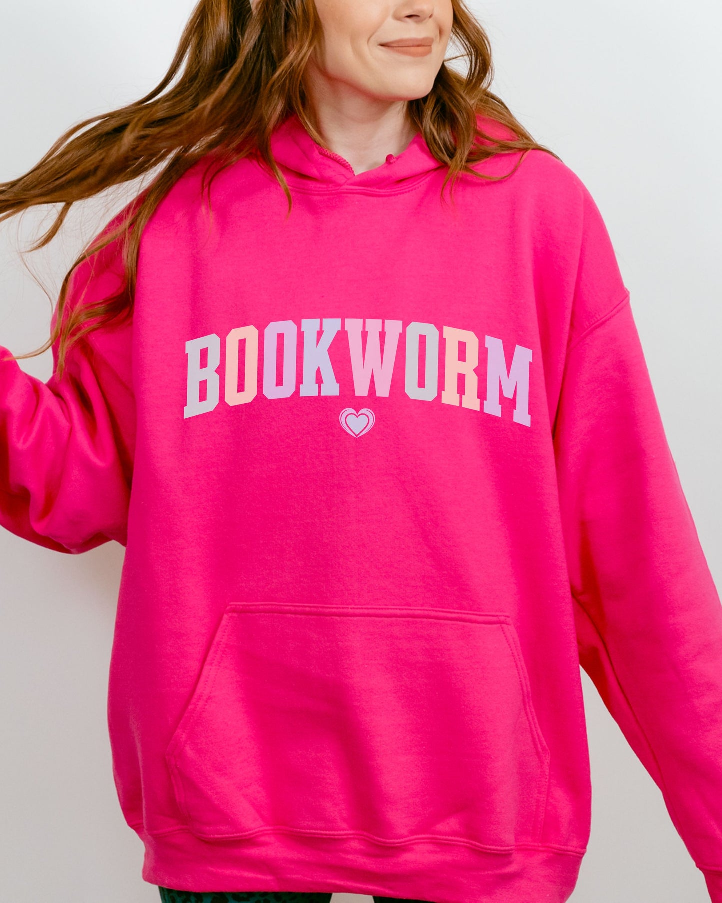 Bookworm Hoodie – Cozy Bookish Pastel Graphic Pullover for Readers