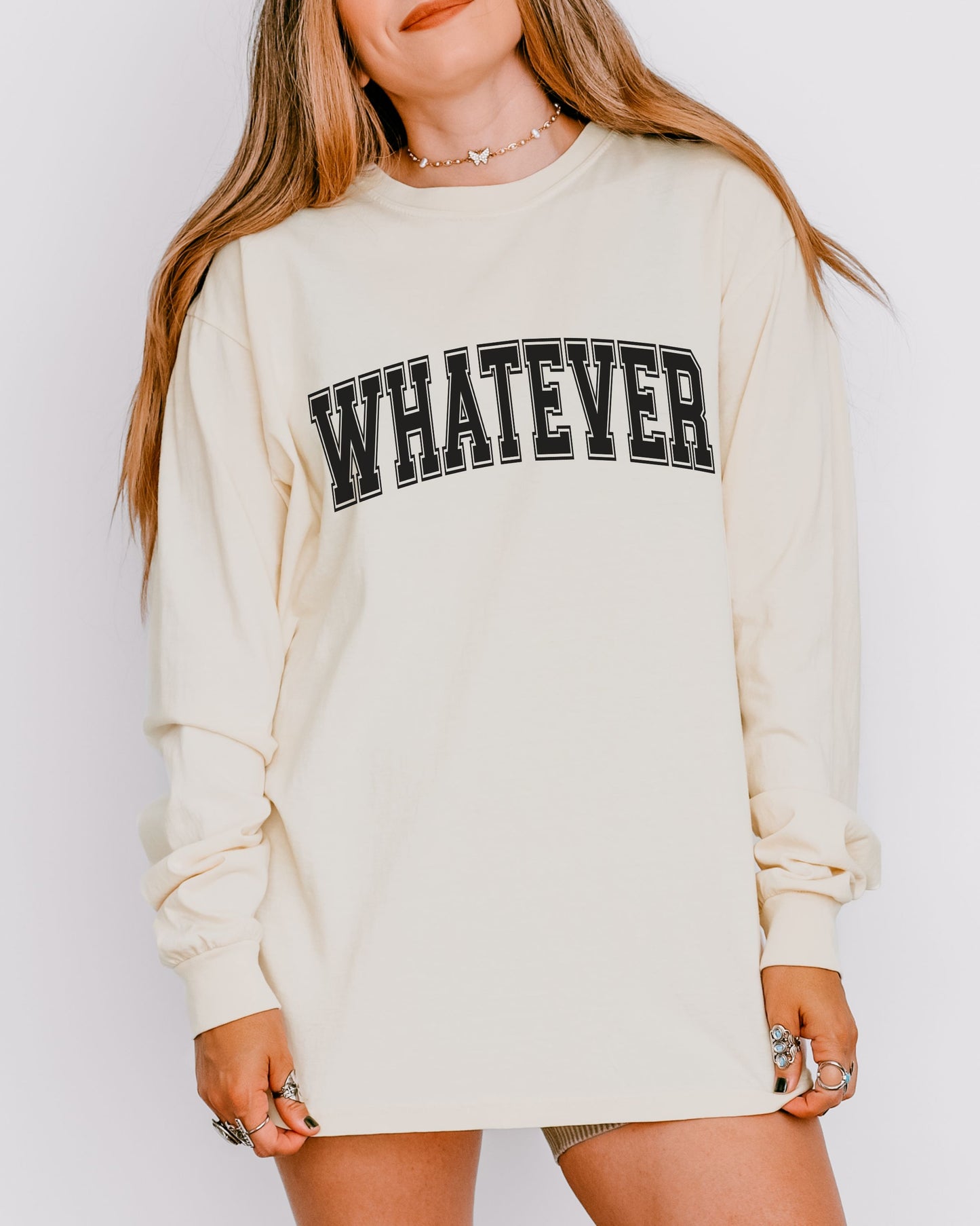 Whatever Long Sleeve T-Shirt – Relaxed Comfort Colors Unisex Tee