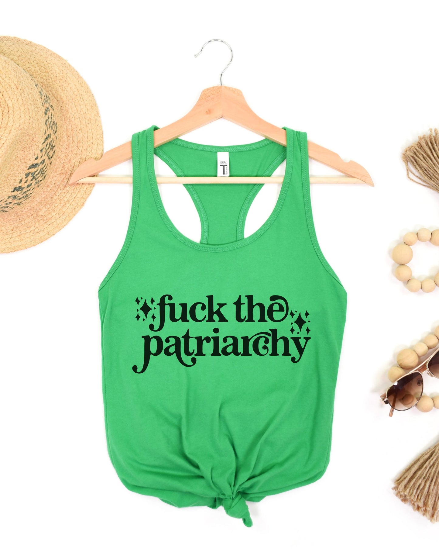 Fuck the Patriarchy Slim Fit Racerback Tank Top – Feminist Racerback Tank