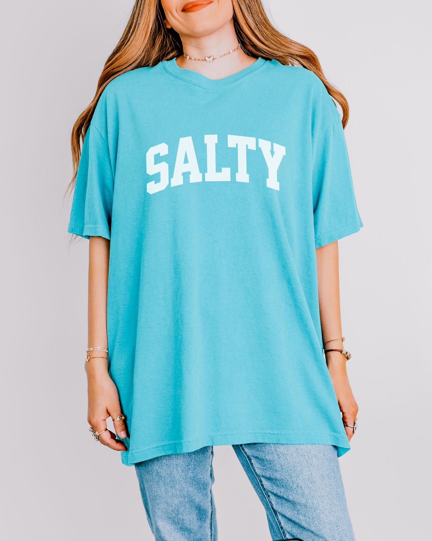 SALTY T-Shirt – Comfort Colors Graphic Tee for Beach, Coastal, and Sassy Vibes