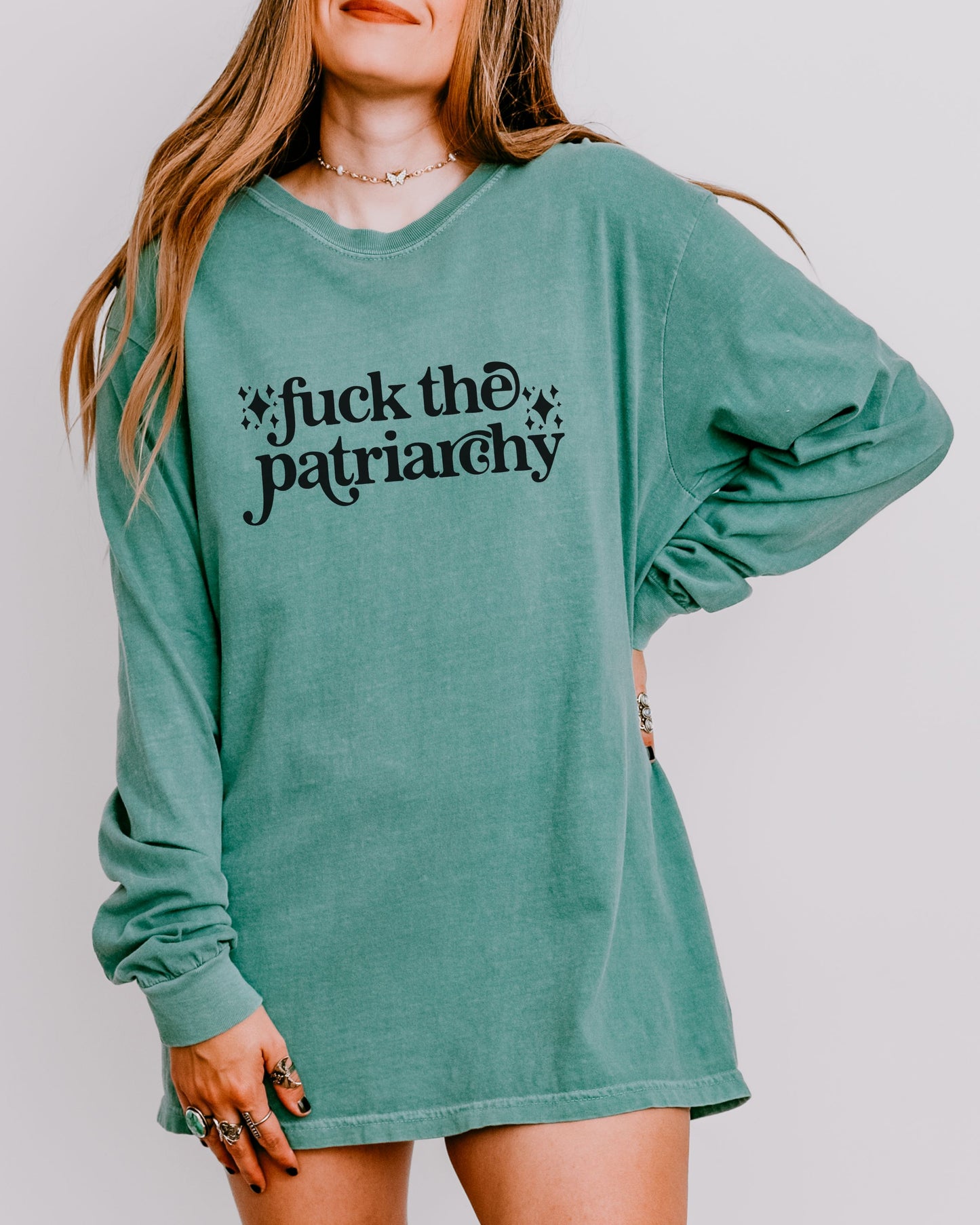 Fuck the Patriarchy Long Sleeve Shirt – Comfort Colors Feminist Graphic Tee