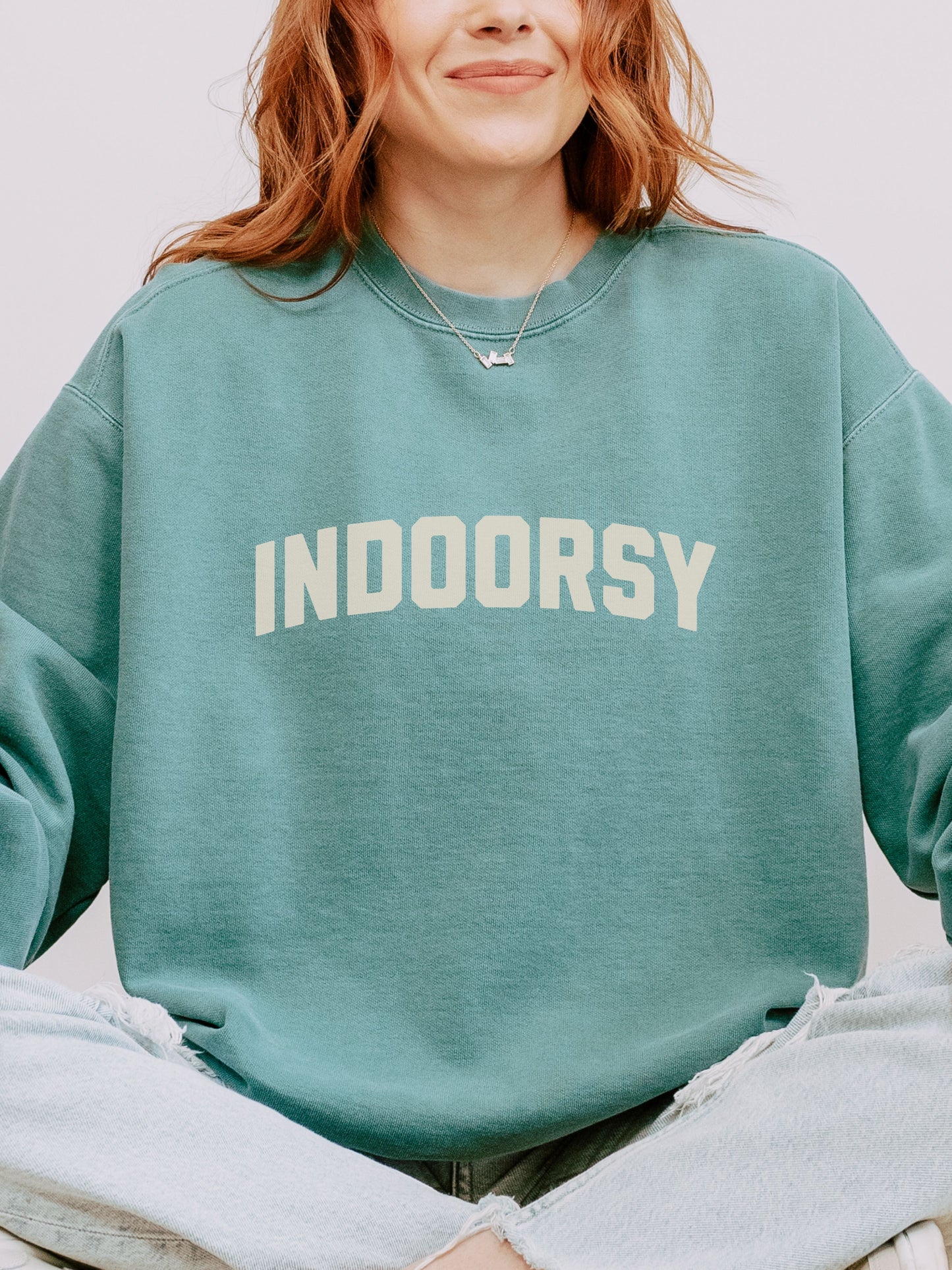 Indoorsy Sweatshirt – Comfort Colors Cozy Sarcastic Crewneck for Introverts and Homebodies