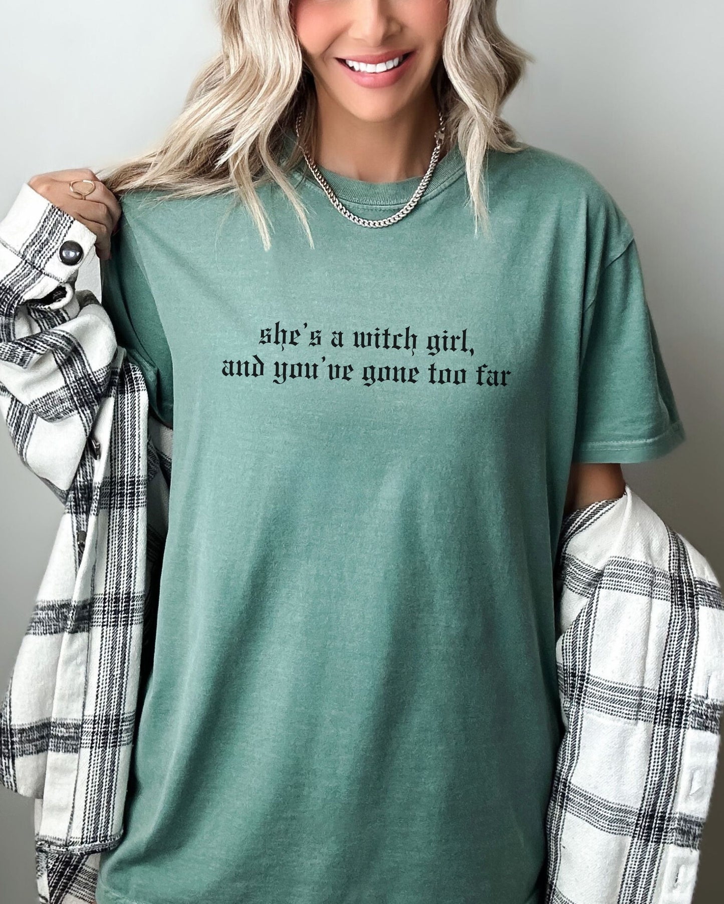 She’s a Witch Girl T-Shirt – Comfort Colors Gothic Feminist Graphic Tee