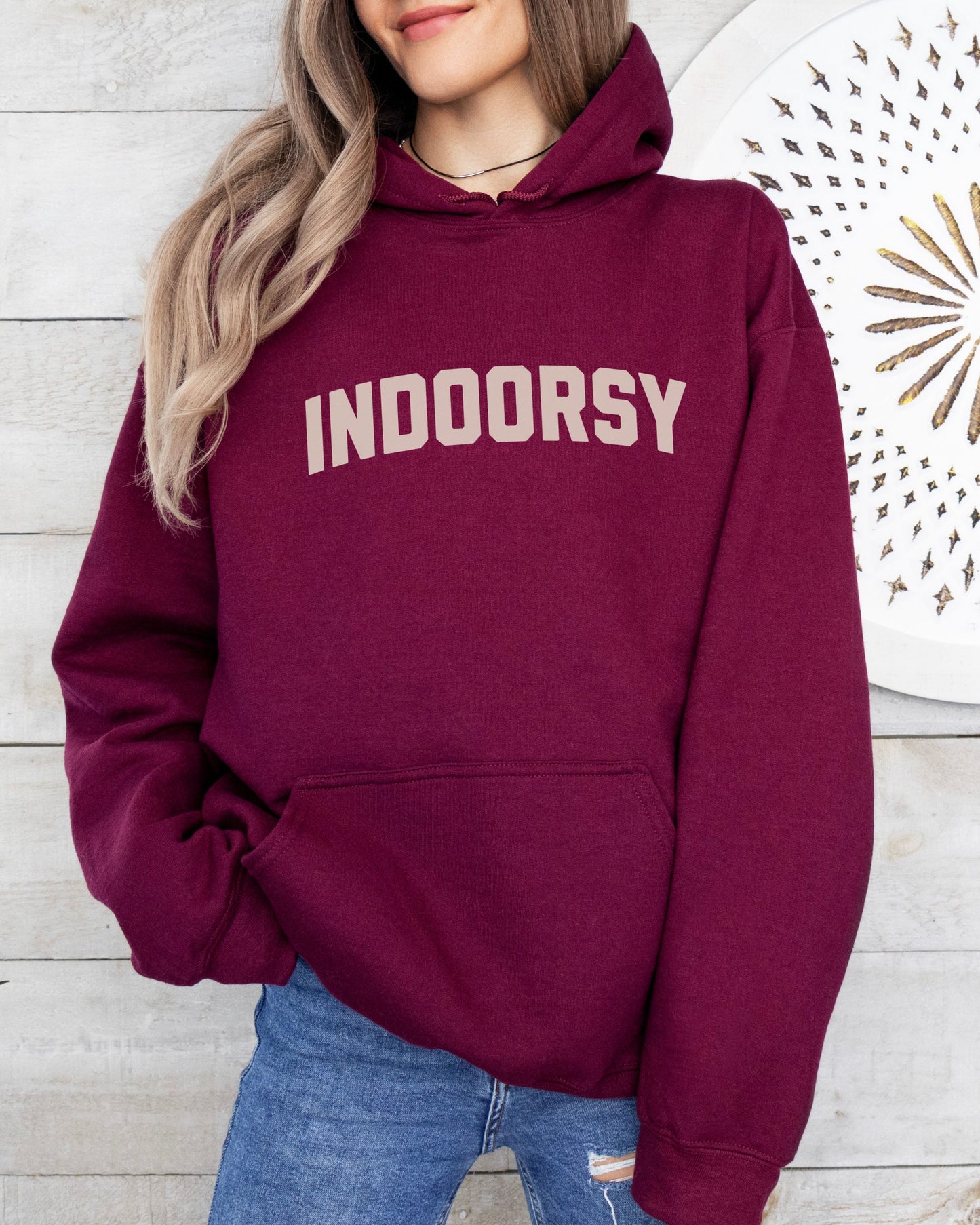 Indoorsy Hoodie – Gildan Cozy Sarcastic Fleece Pullover