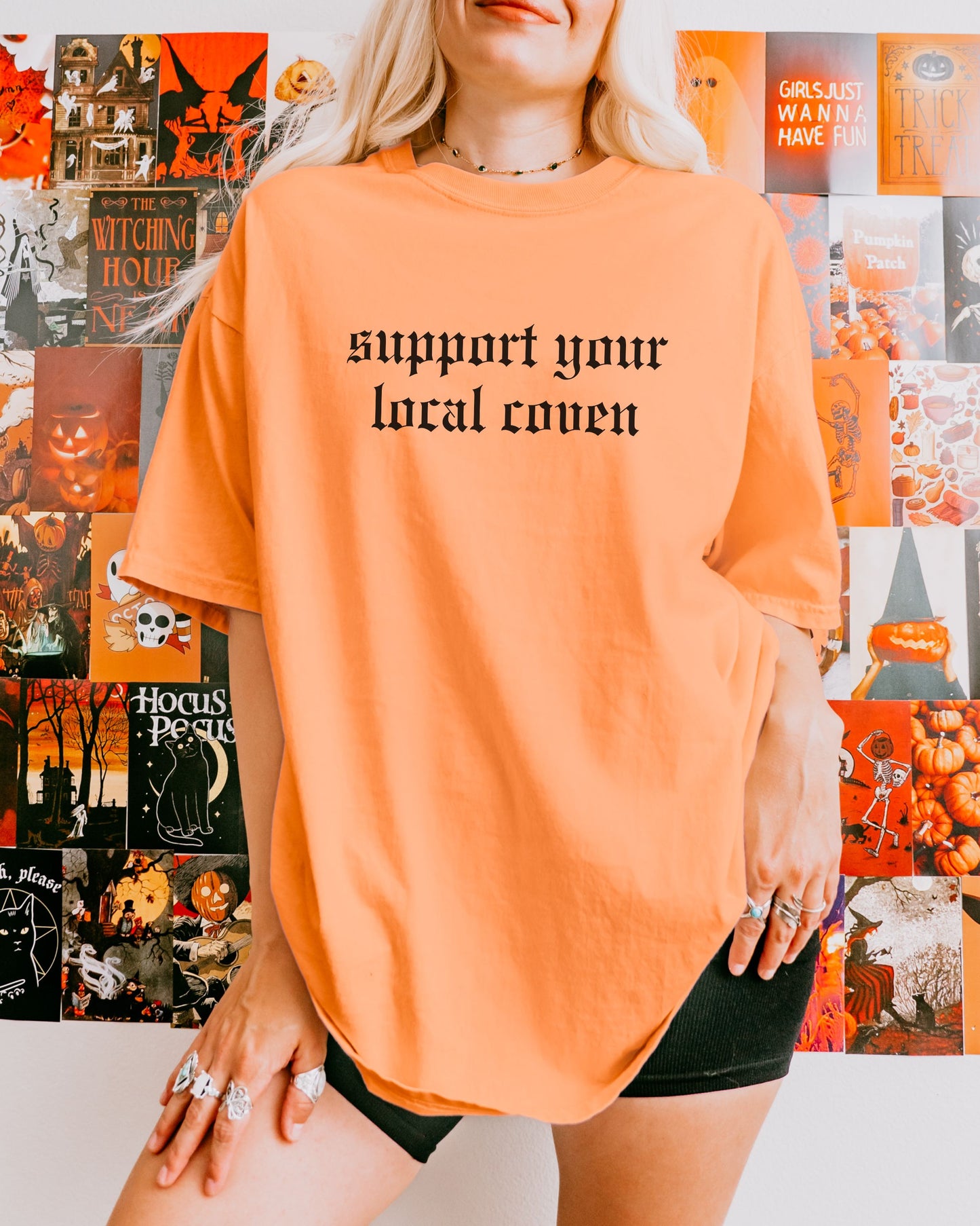 Support Your Local Coven T-Shirt – Comfort Colors Gothic Witchy Graphic Tee