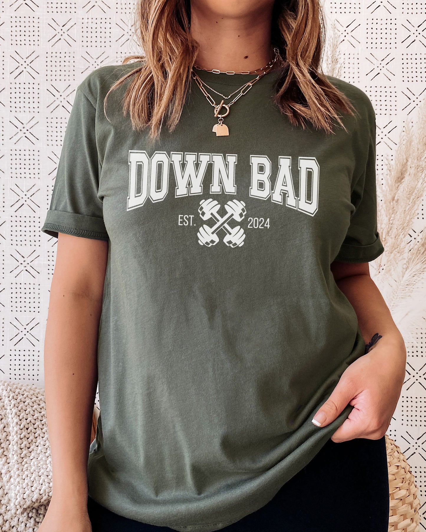 Down Bad T-Shirt – Bella + Canvas Fitness Sarcasm Graphic Tee