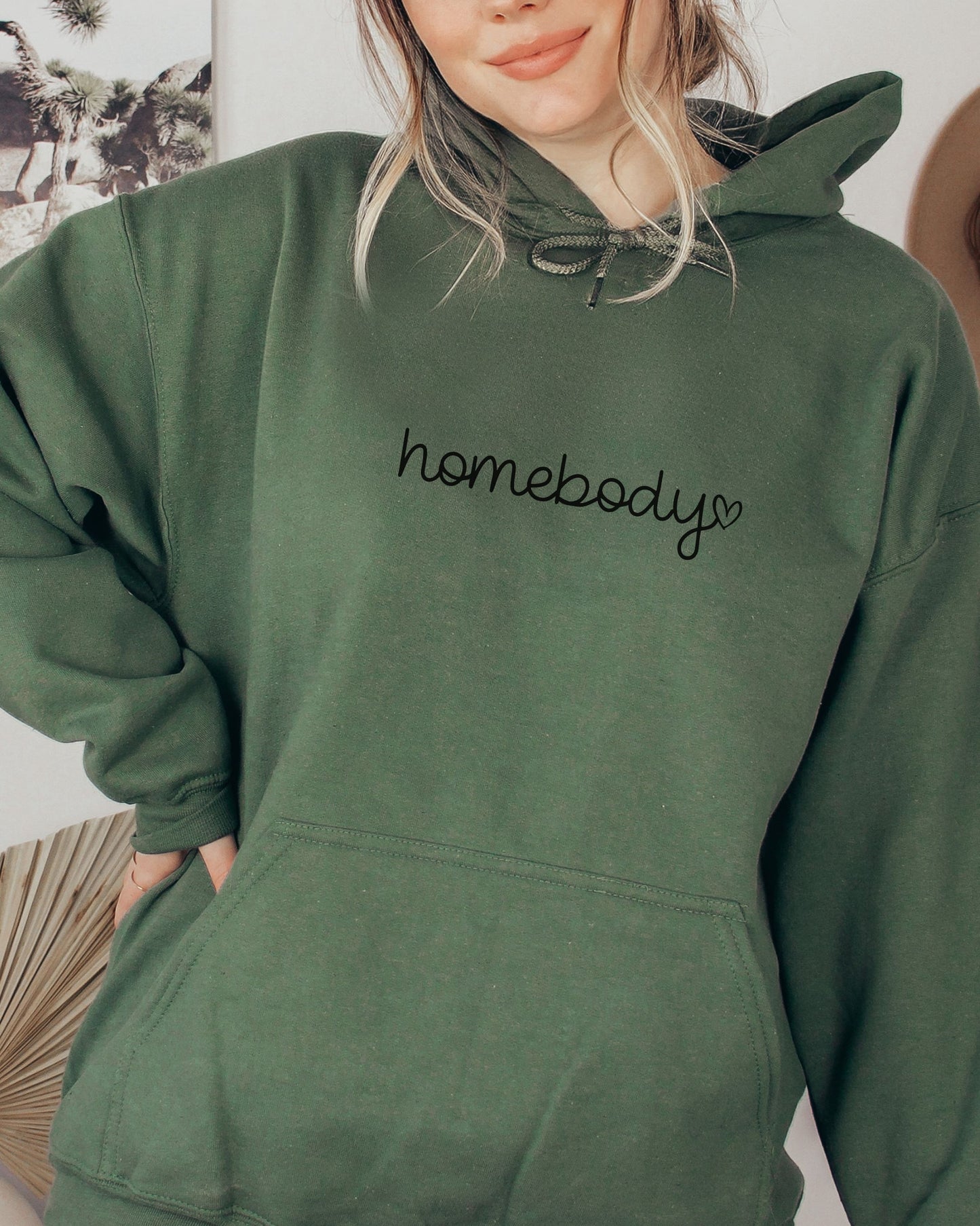 Homebody Hoodie – Cozy Gildan Minimalist Graphic Pullover