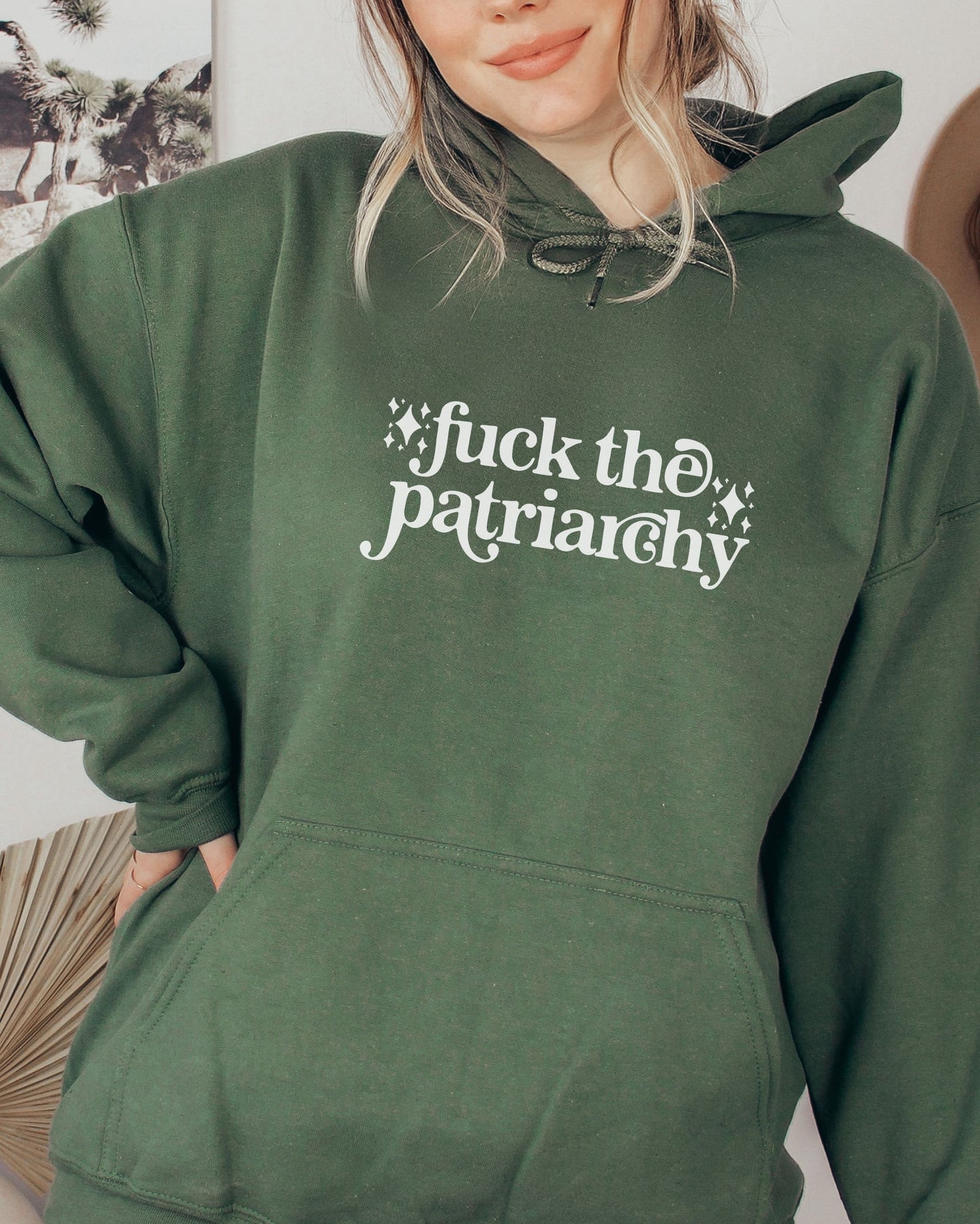 Fuck the Patriarchy Hoodie – Gildan Sweatshirt Feminist Political Pullover