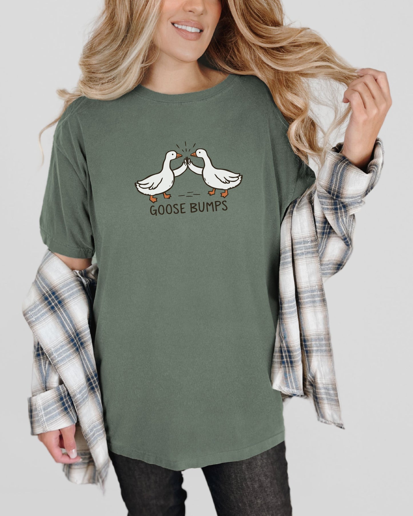 Goosebumps T-Shirt – Comfort Colors Funny Goose Wing Bump Graphic Tee