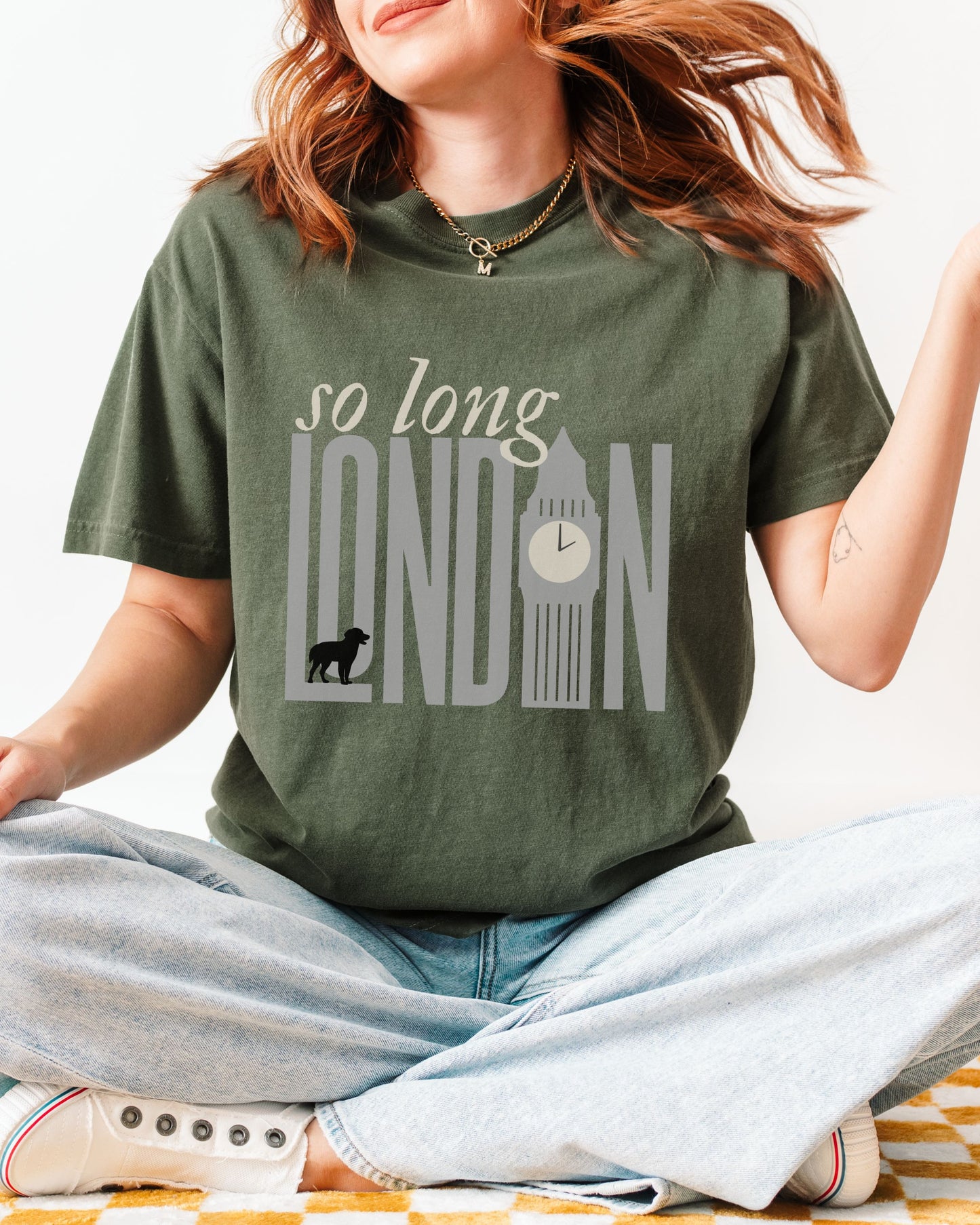 So Long London T-Shirt – Comfort Colors Tee with The Black Dog & Clock Tower