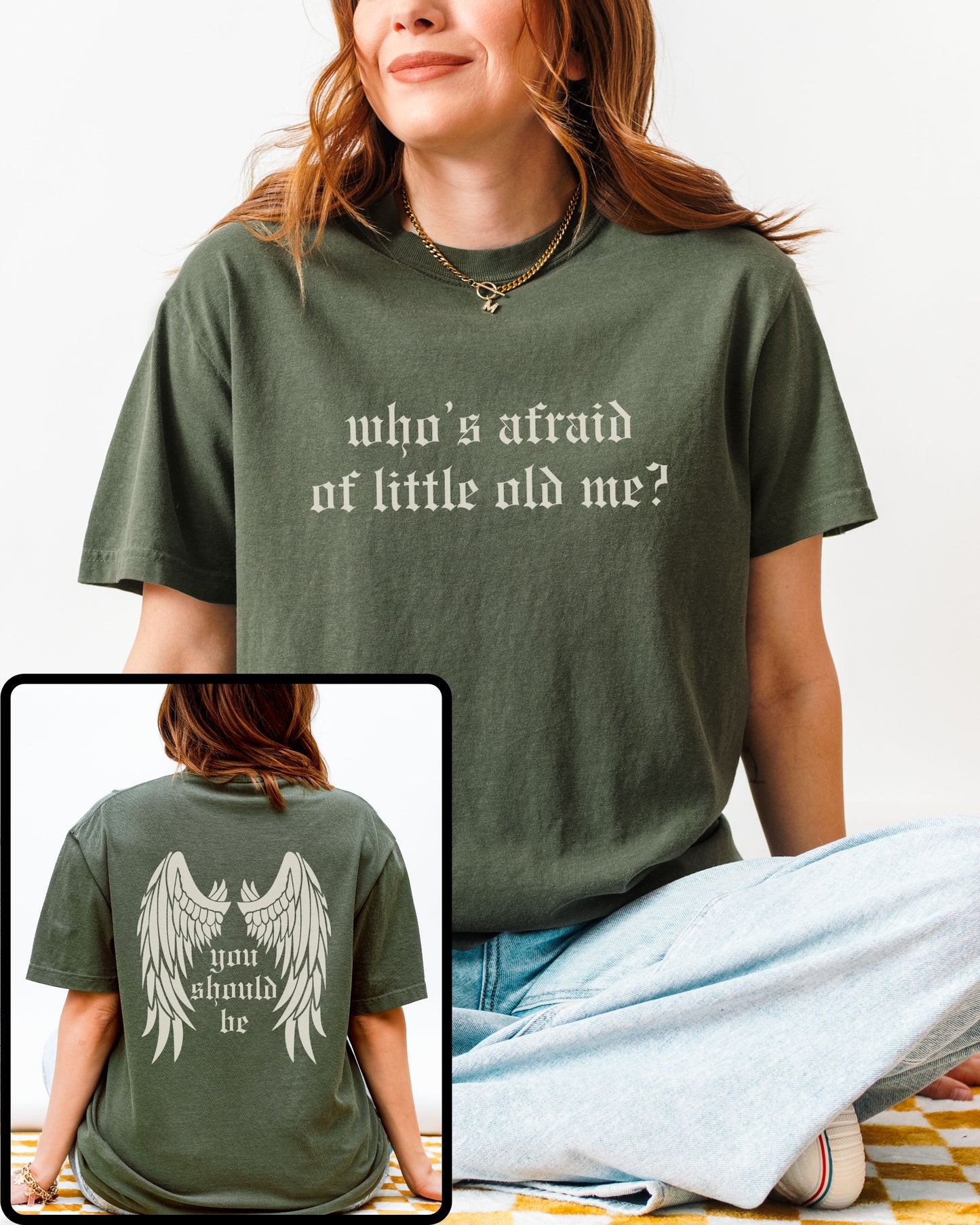 soft vintage comfort colors shirt with front and back design