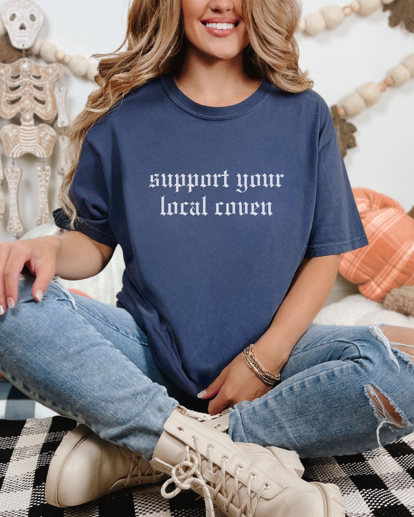 Support Your Local Coven T-Shirt – Comfort Colors Gothic Witchy Graphic Tee