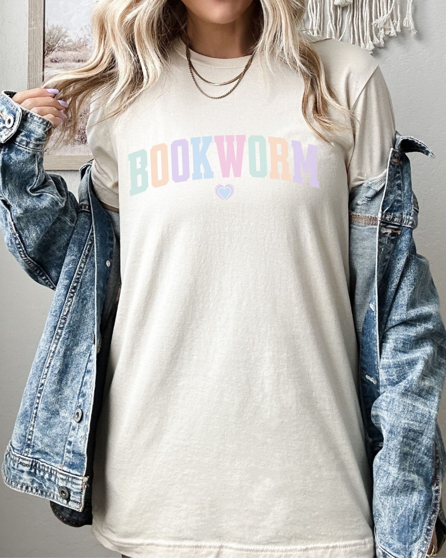 Bookworm T-Shirt – Book Lover Pastel Graphic Tee for Readers
